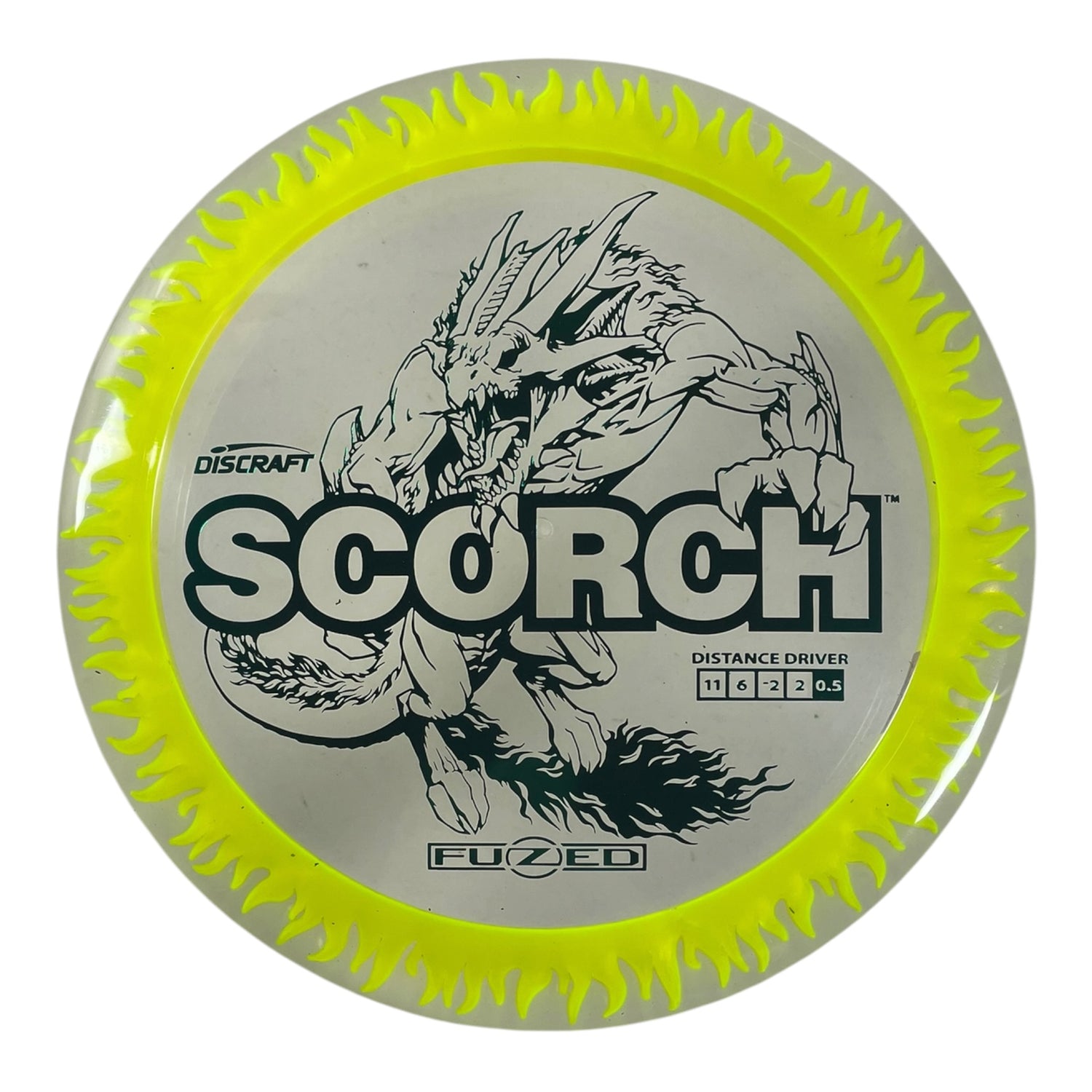 Discraft Scorch | FuZed Line | Clear/Green 168g Disc Golf