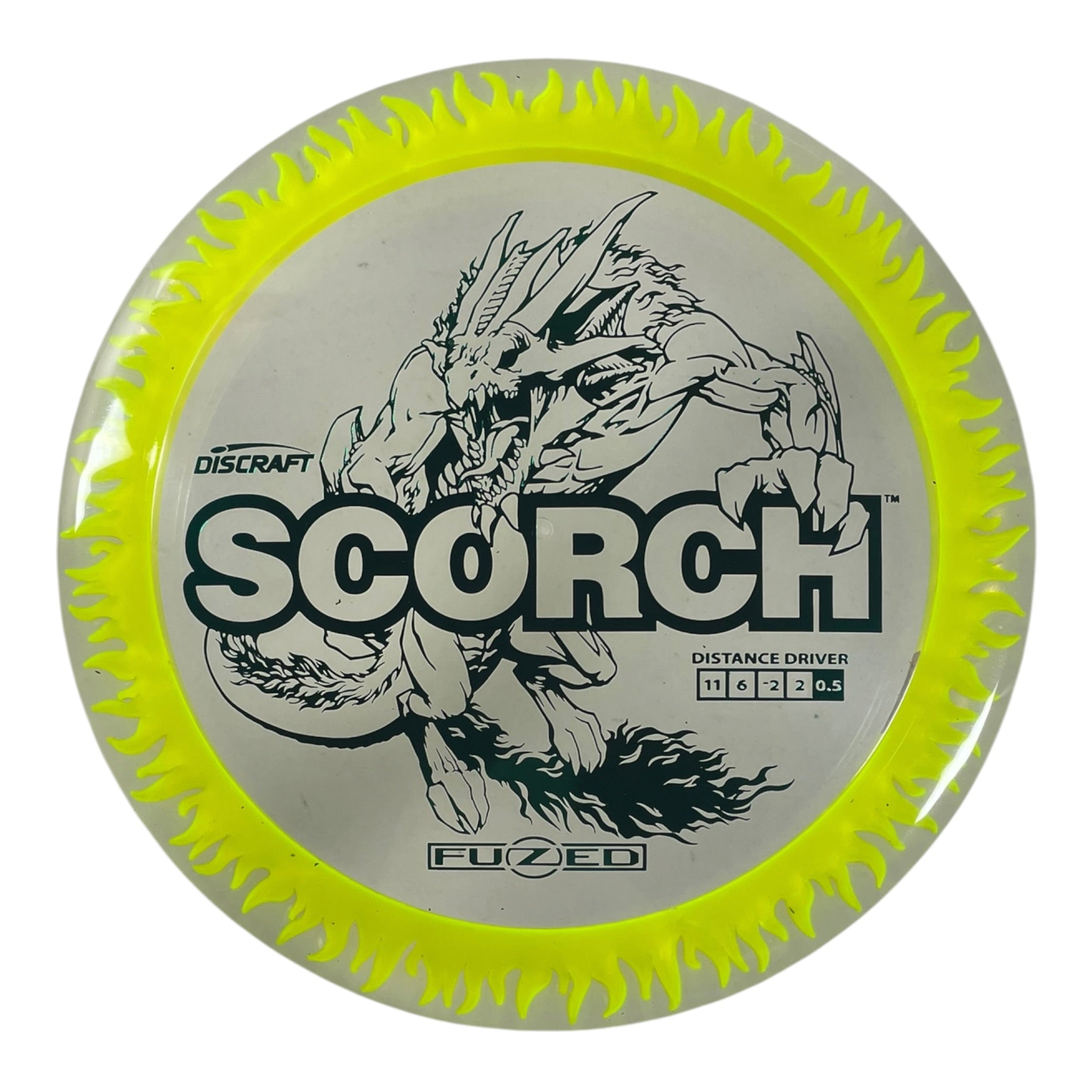 Discraft Scorch | FuZed Line | Clear/Green 168g Disc Golf