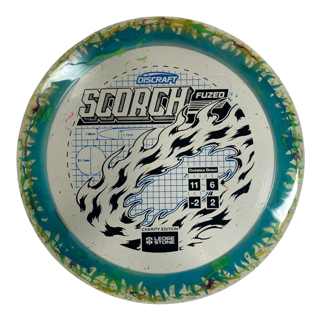 Discraft Scorch | FuZed w/ ESP Rim | Blue/Black 173g (Ledgestone Finale) Disc Golf