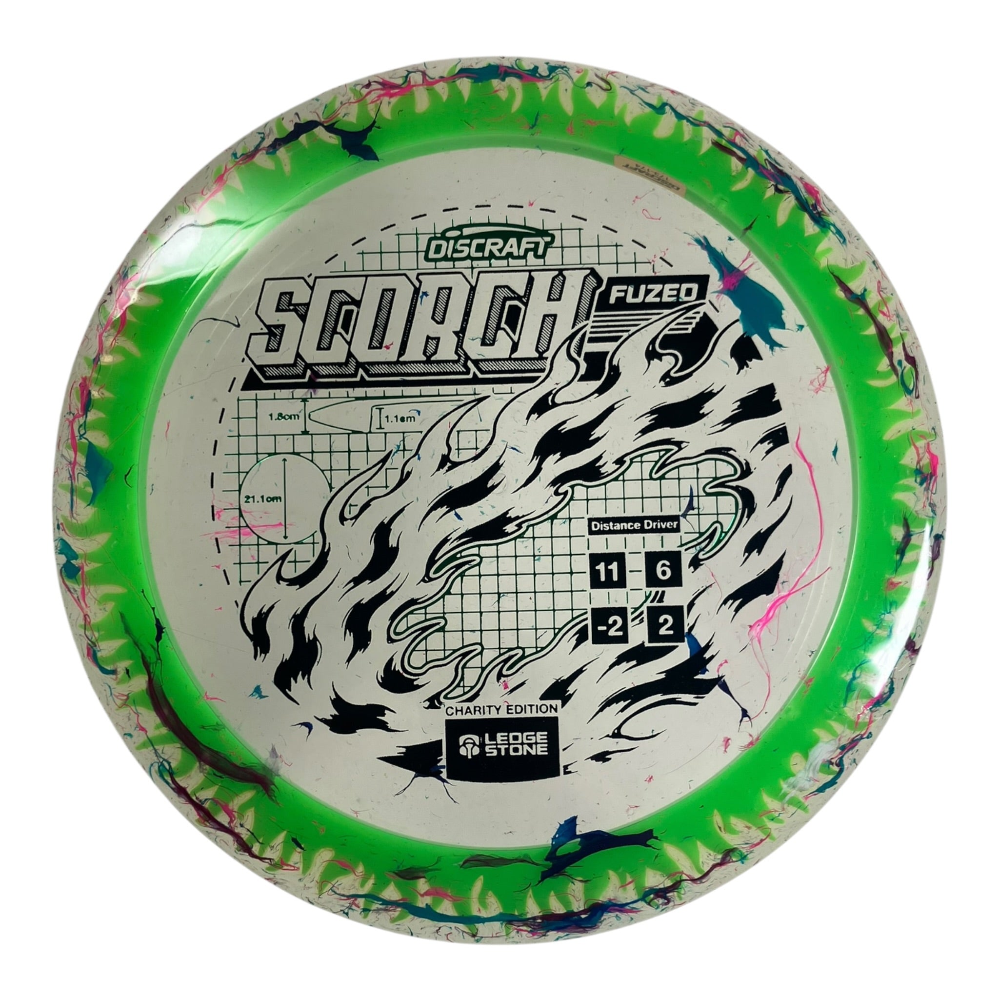 Discraft Scorch | FuZed w/ ESP Rim | Green/Black 173g (Ledgestone Finale) Disc Golf