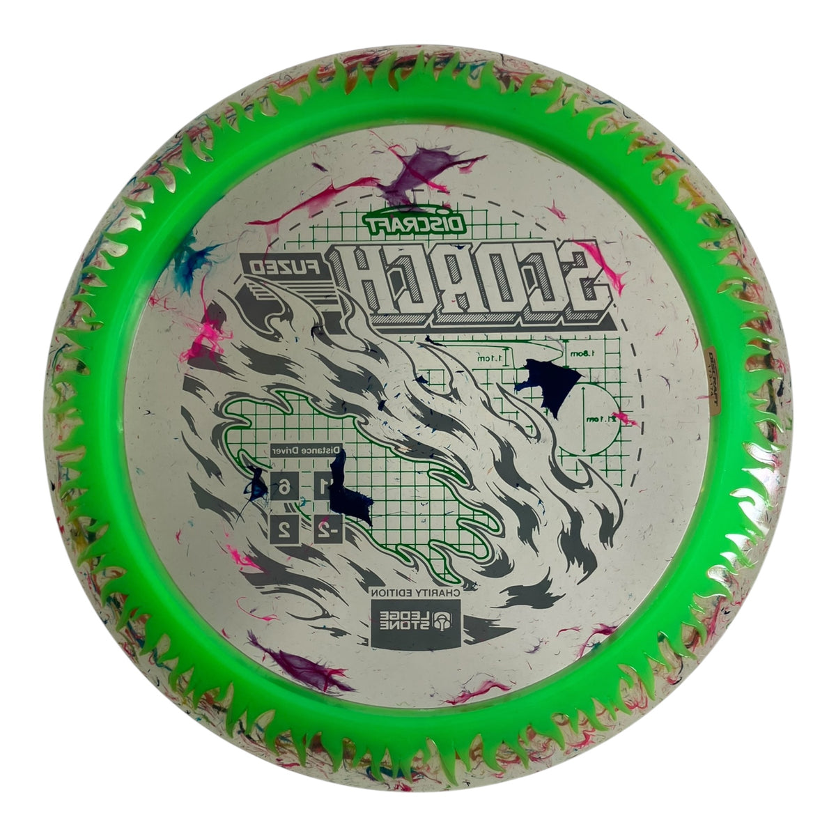 Discraft Scorch | FuZed w/ ESP Rim | Green/Black Stars 174g (Ledgestone Finale) Disc Golf