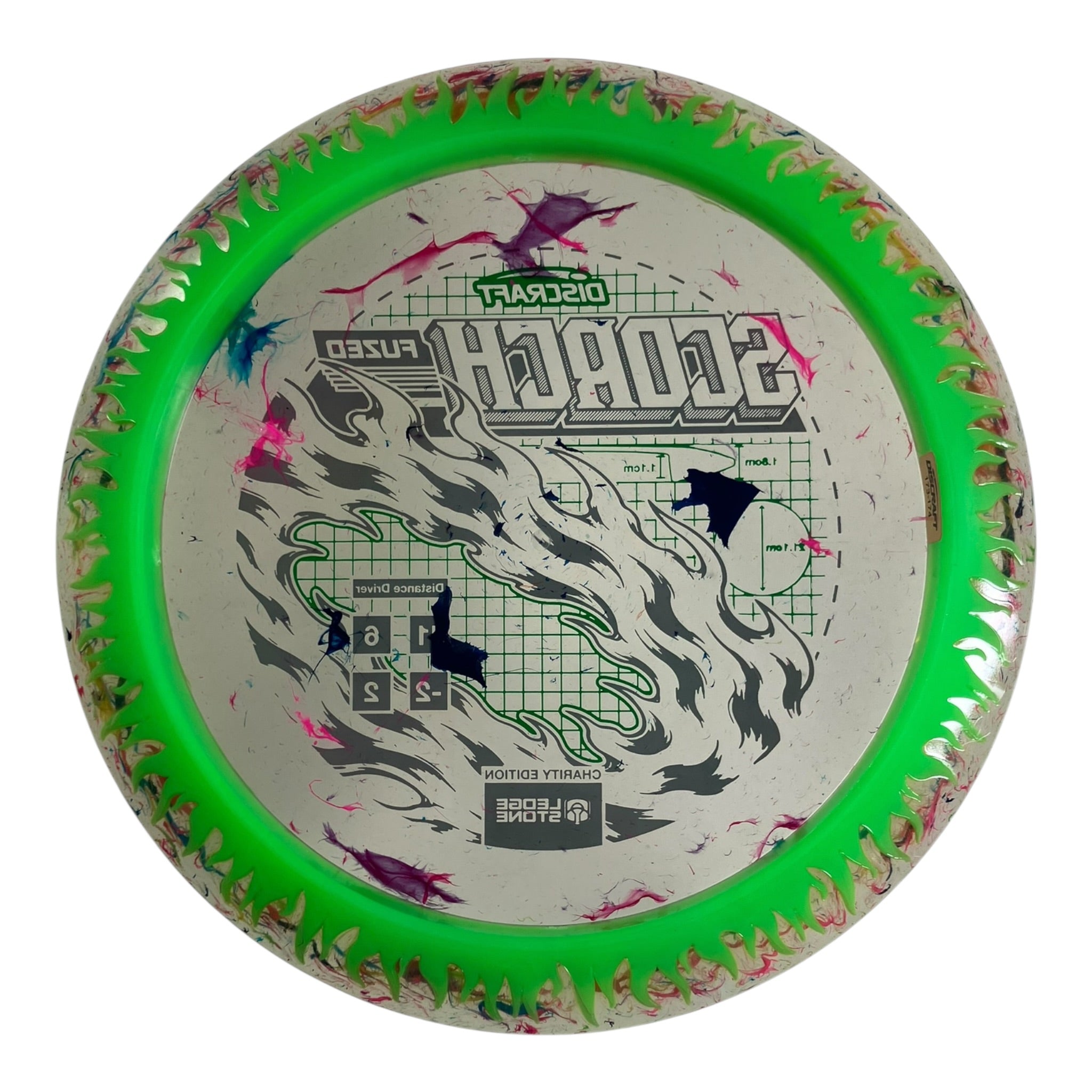 Discraft Scorch | FuZed w/ ESP Rim | Green/Black Stars 174g (Ledgestone Finale) Disc Golf