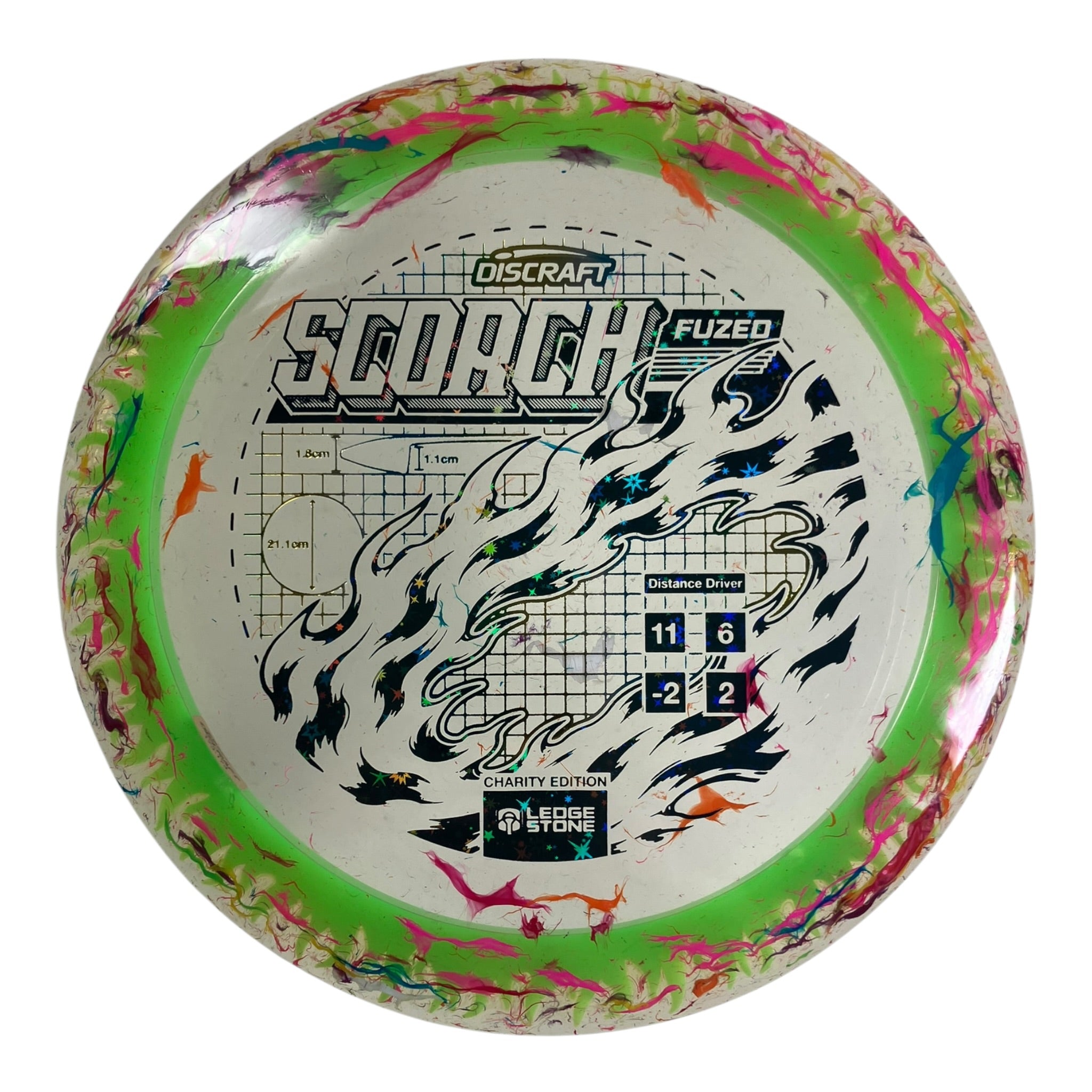 Discraft Scorch | FuZed w/ ESP Rim | Green/Gold 173g (Ledgestone Finale) Disc Golf