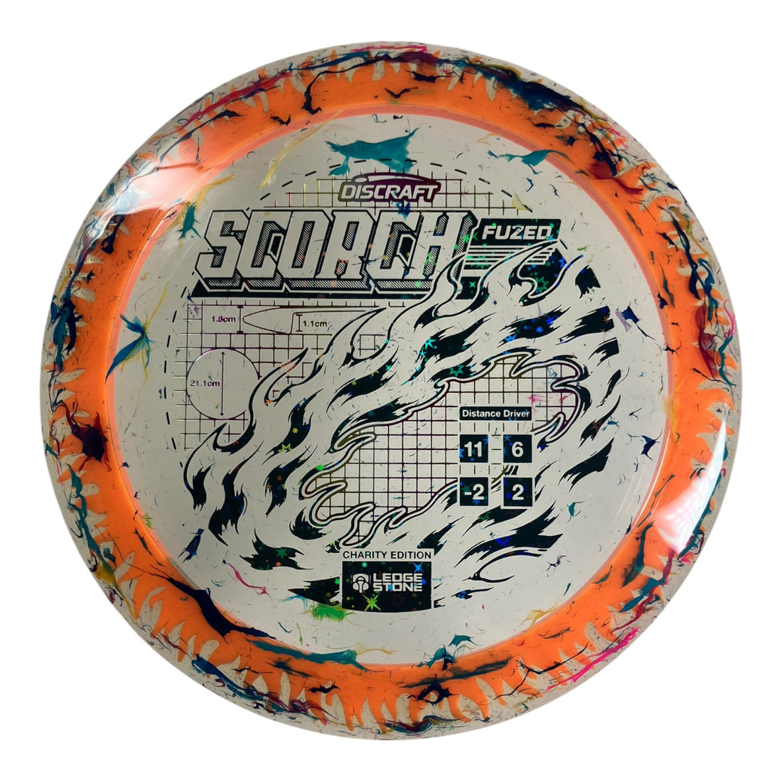 Discraft Scorch | FuZed w/ ESP Rim | Orange/Black 173g (Ledgestone Finale) Disc Golf