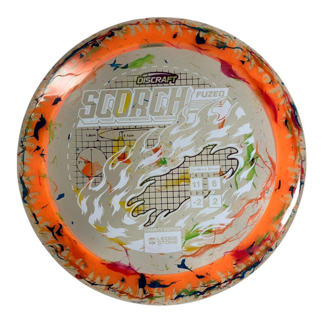 Discraft Scorch | FuZed w/ ESP Rim | Orange/White 173g (Ledgestone Finale) Disc Golf