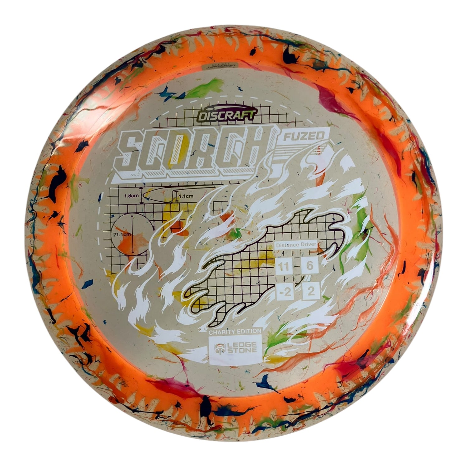 Discraft Scorch | FuZed w/ ESP Rim | Orange/White 173g (Ledgestone Finale) Disc Golf
