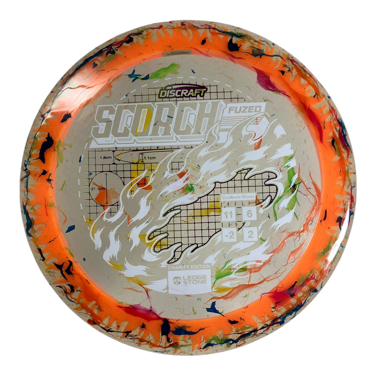 Discraft Scorch | FuZed w/ ESP Rim | Orange/White 173g (Ledgestone Finale) Disc Golf