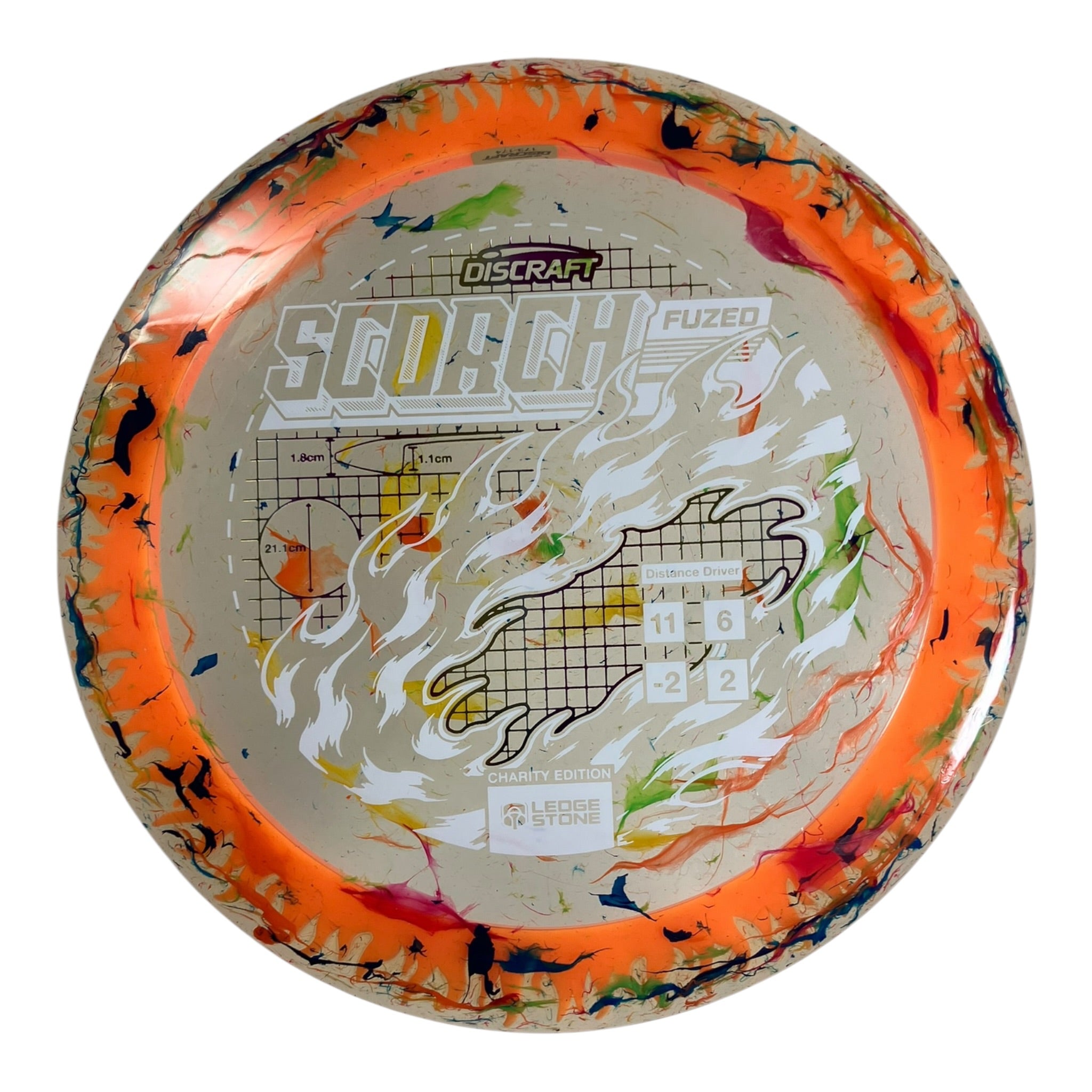 Discraft Scorch | FuZed w/ ESP Rim | Orange/White 173g (Ledgestone Finale) Disc Golf