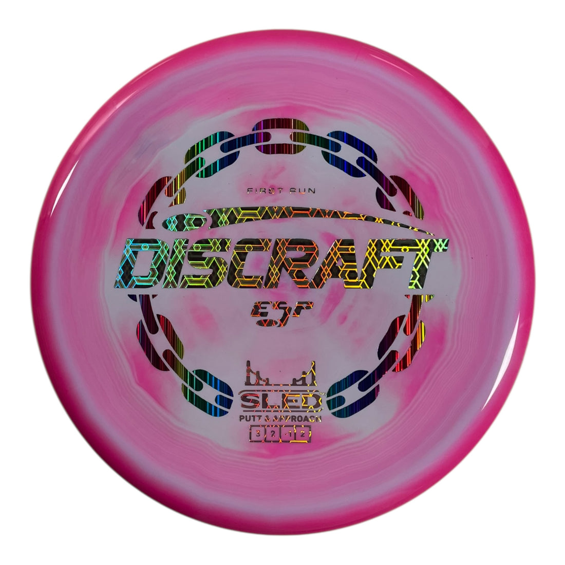Discraft Sled | ESP | Pink/Holo/Rainbow 178g (First Run) Disc Golf