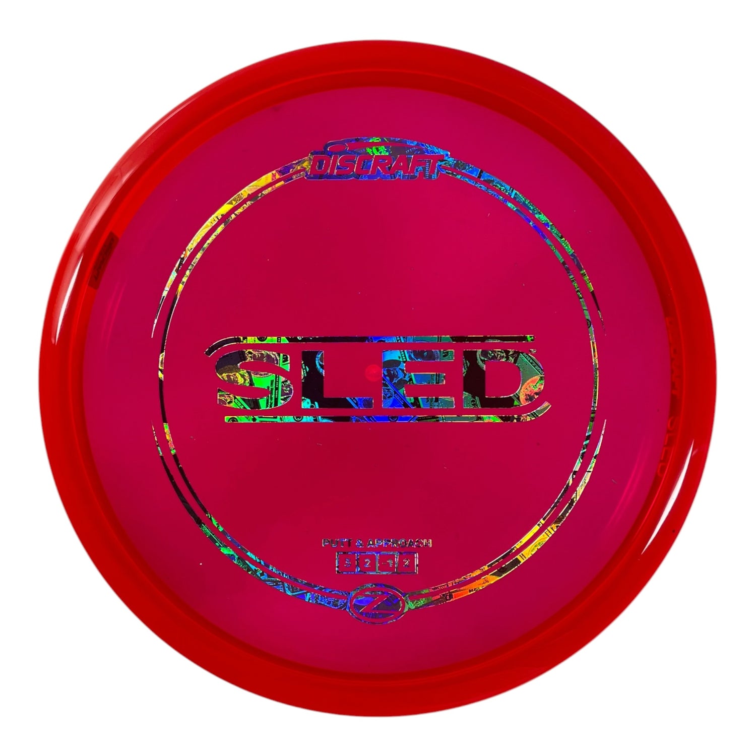 Discraft Sled | Z Line | Red/Money 175g Disc Golf