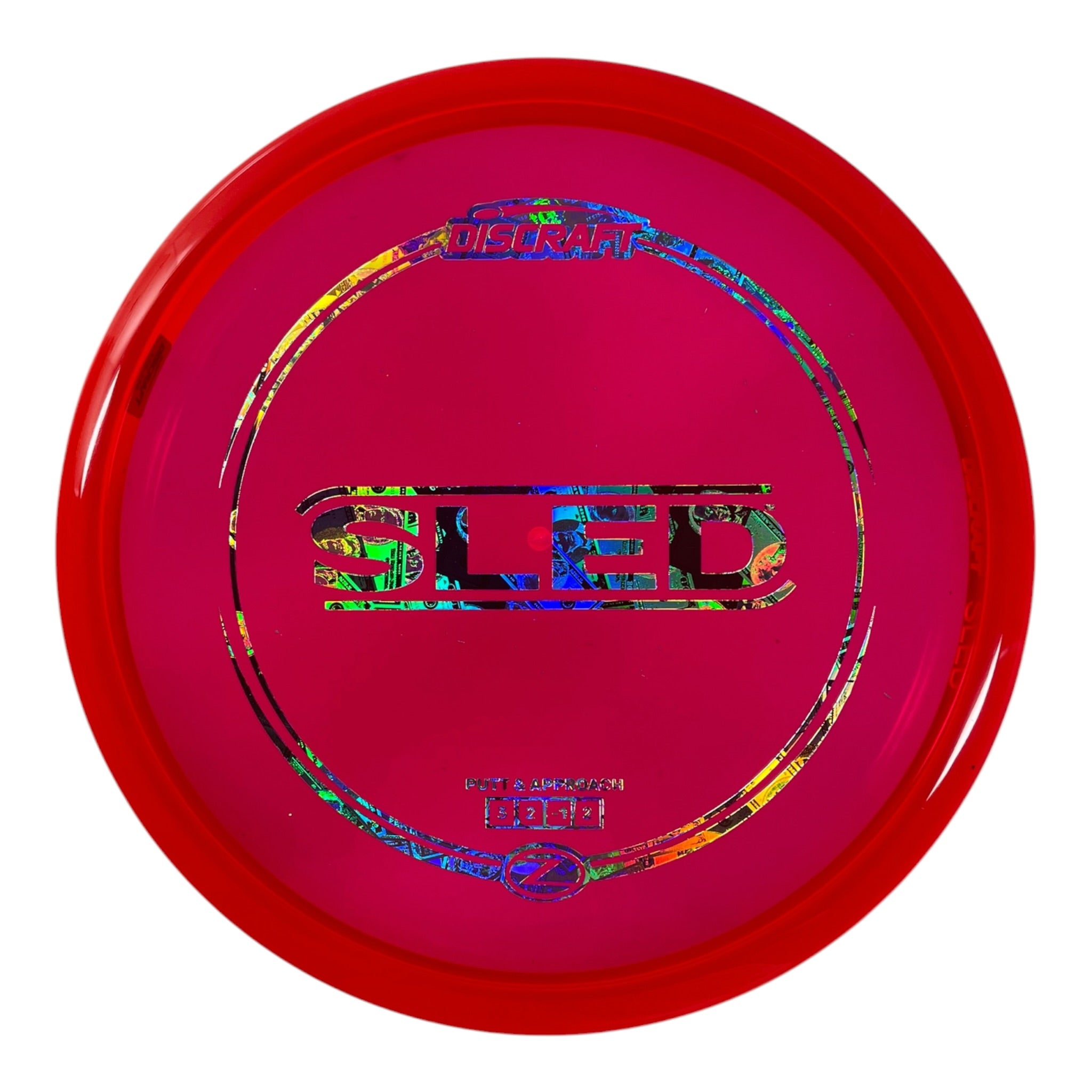 Discraft Sled | Z Line | Red/Money 175g Disc Golf