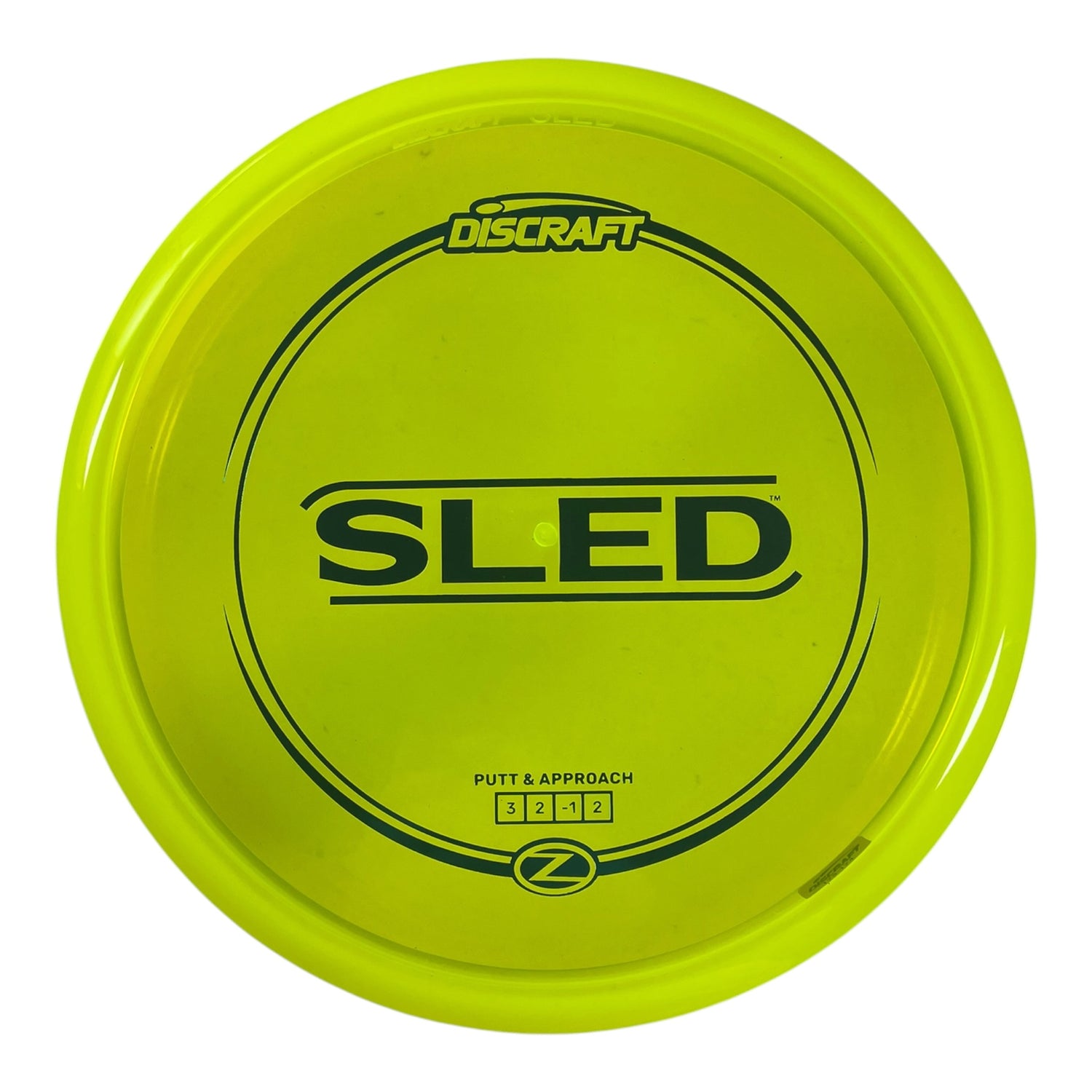 Discraft Sled | Z Line | Yellow/Teal 174g Disc Golf