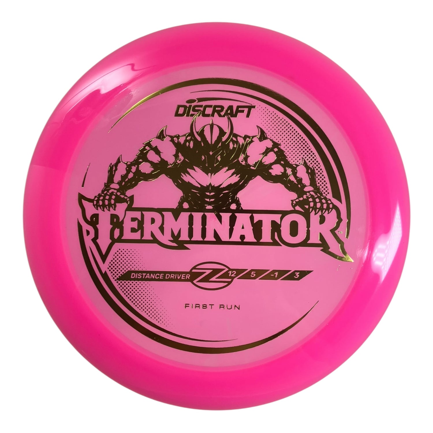 Discraft Terminator | Z Line | Pink/Gold 172g (First Run) Disc Golf