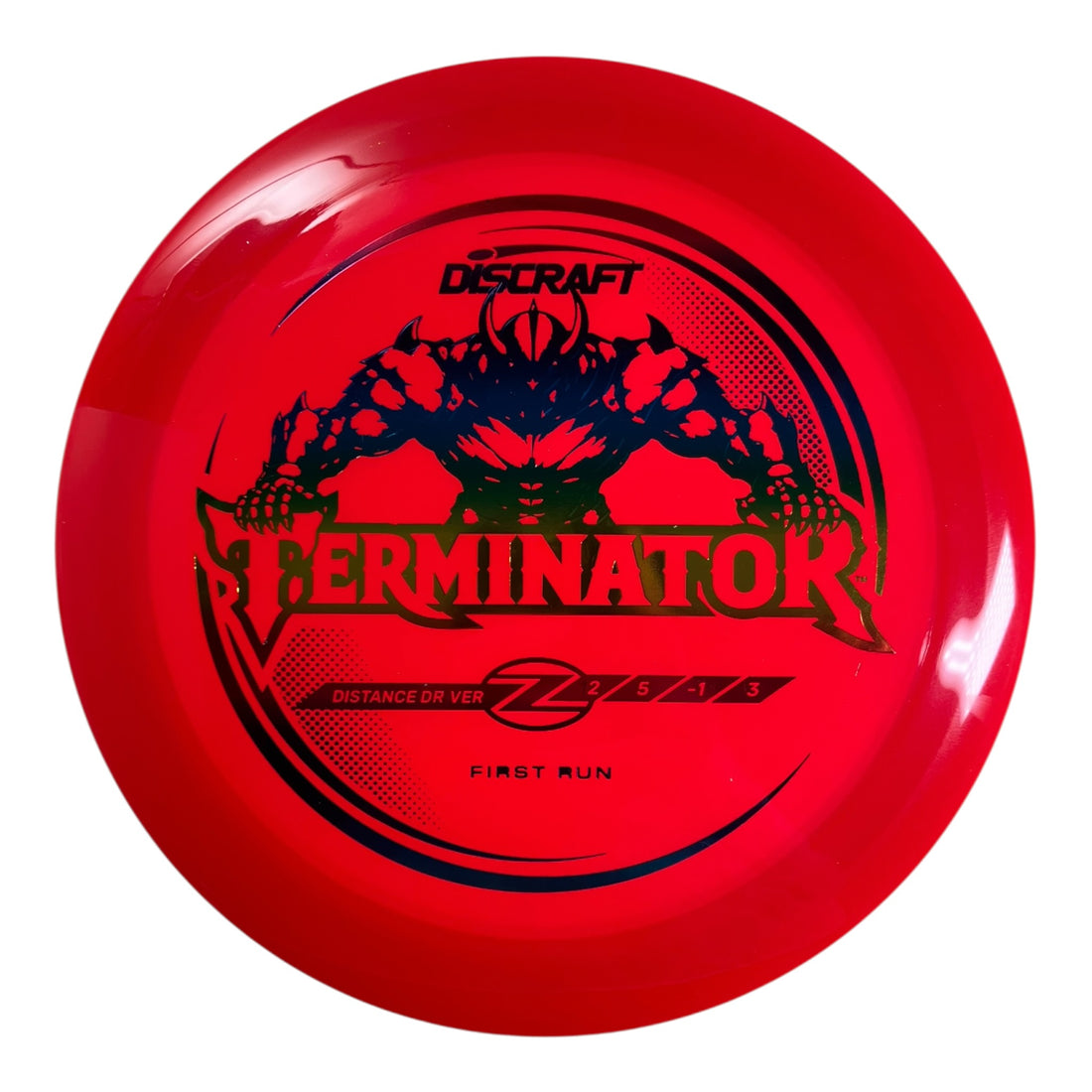 Discraft Terminator | Z Line | Red/Rainbow 174g (First Run) Disc Golf