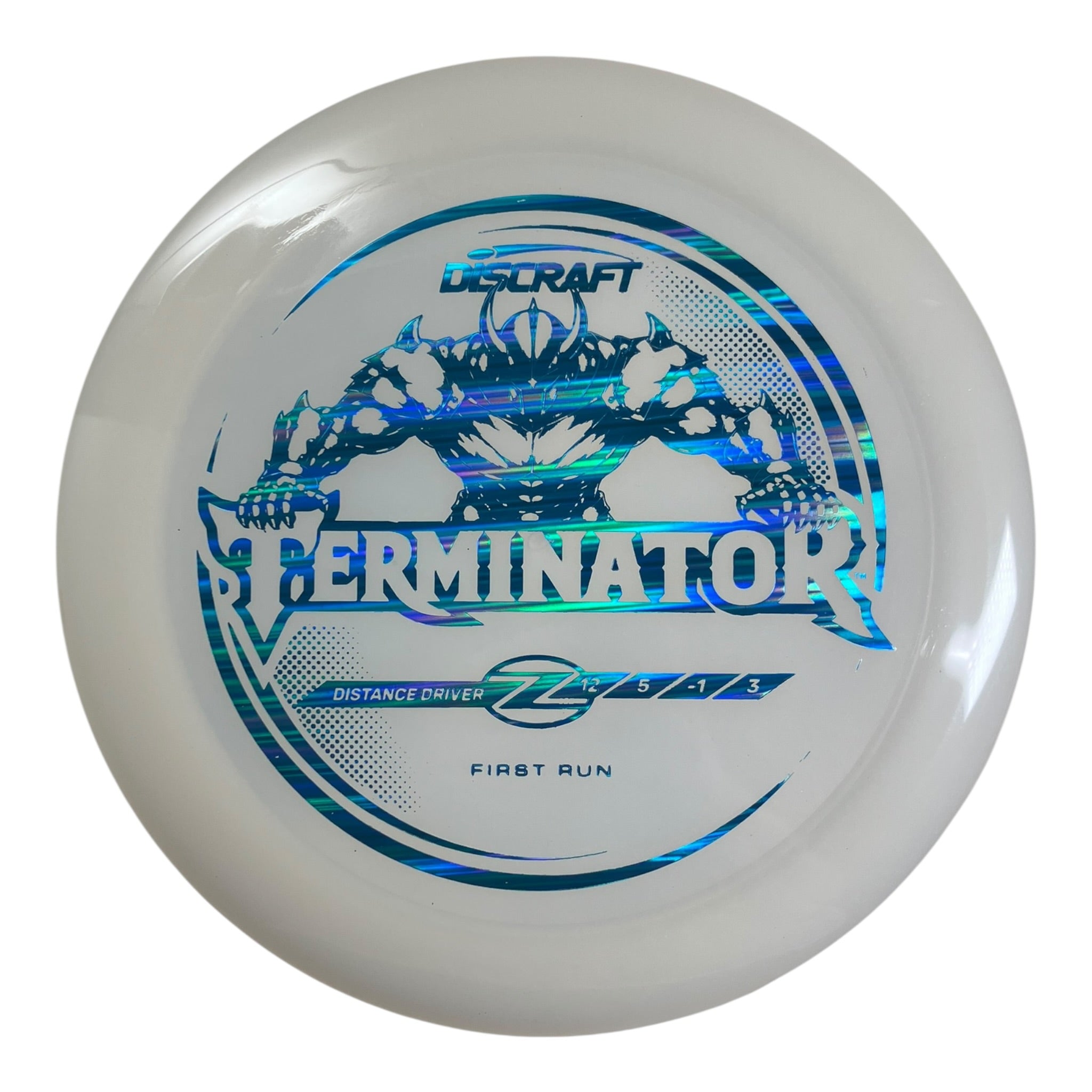 Discraft Terminator | Z Line | White/Blue 177g (First Run) Disc Golf