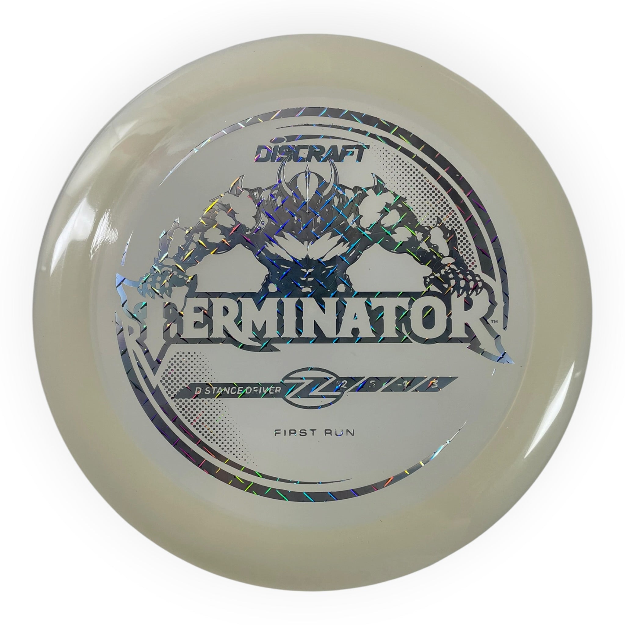 Discraft Terminator | Z Line | White/Metal 171-174g (First Run) Disc Golf
