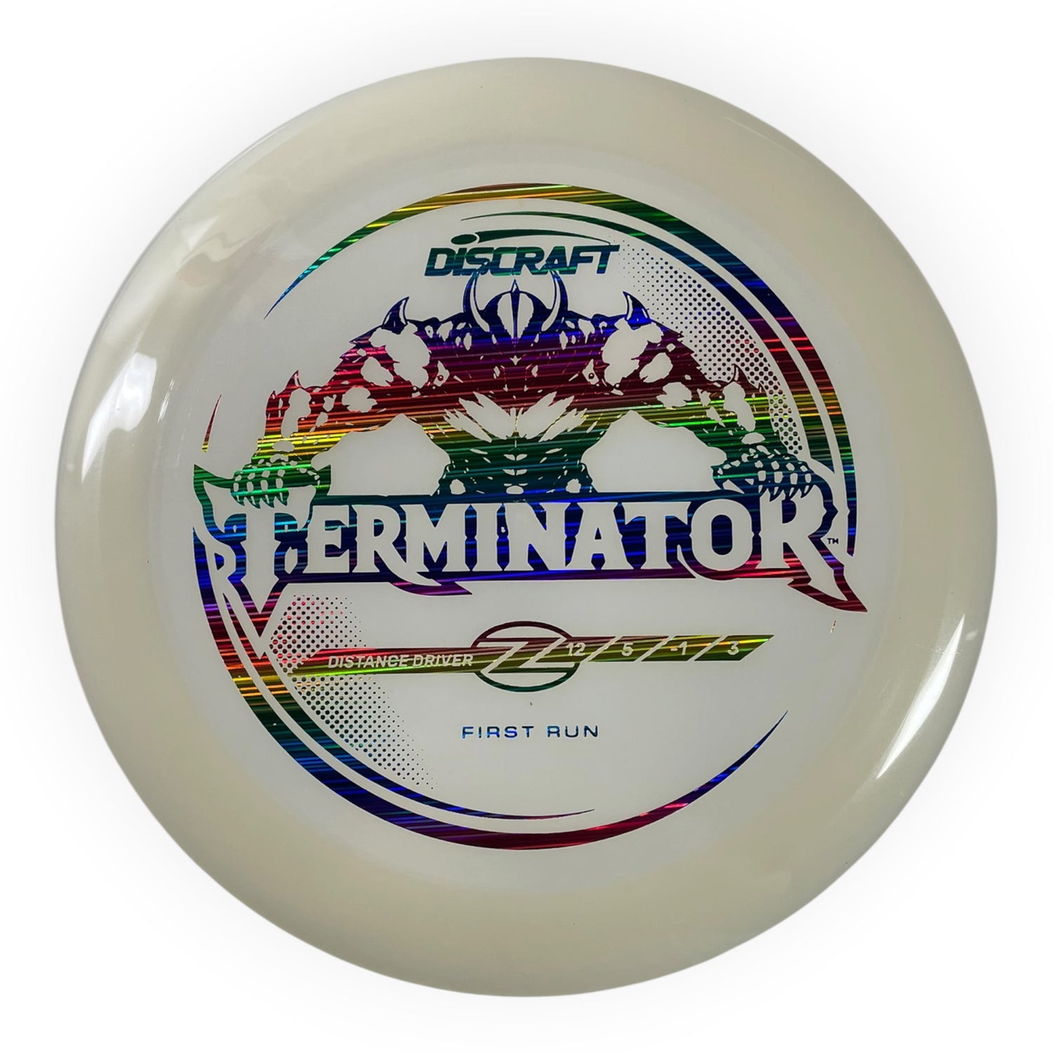 Discraft Terminator | Z Line | White/Rainbow 171g (First Run) Disc Golf