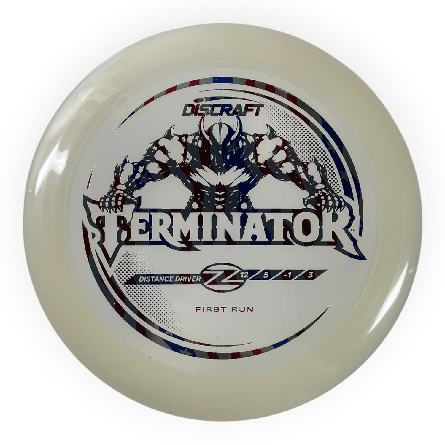 Discraft Terminator | Z Line | White/USA 173g (First Run) Disc Golf