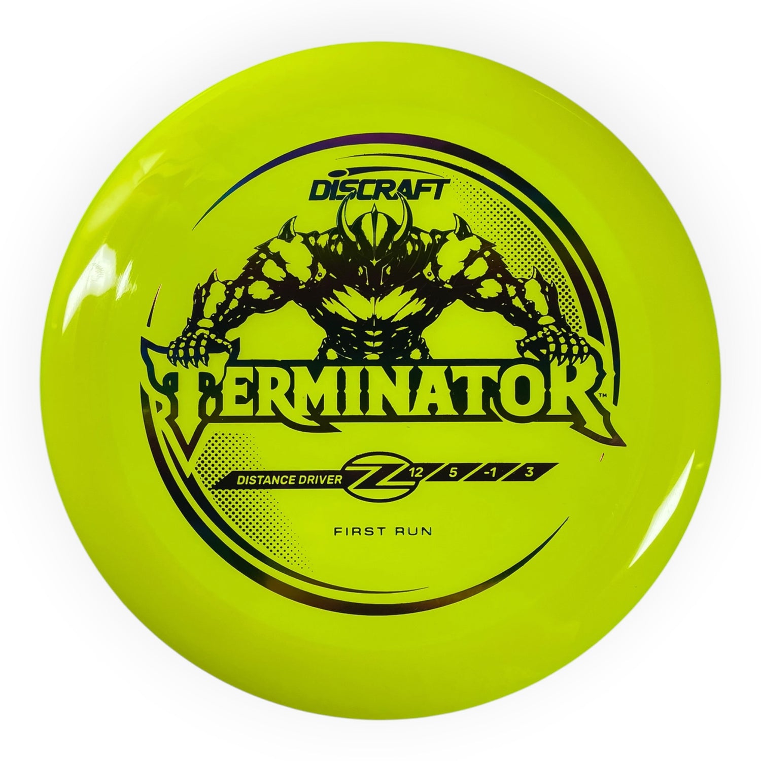 Discraft Terminator | Z Line | Yellow/Rainbow 174g (First Run) Disc Golf
