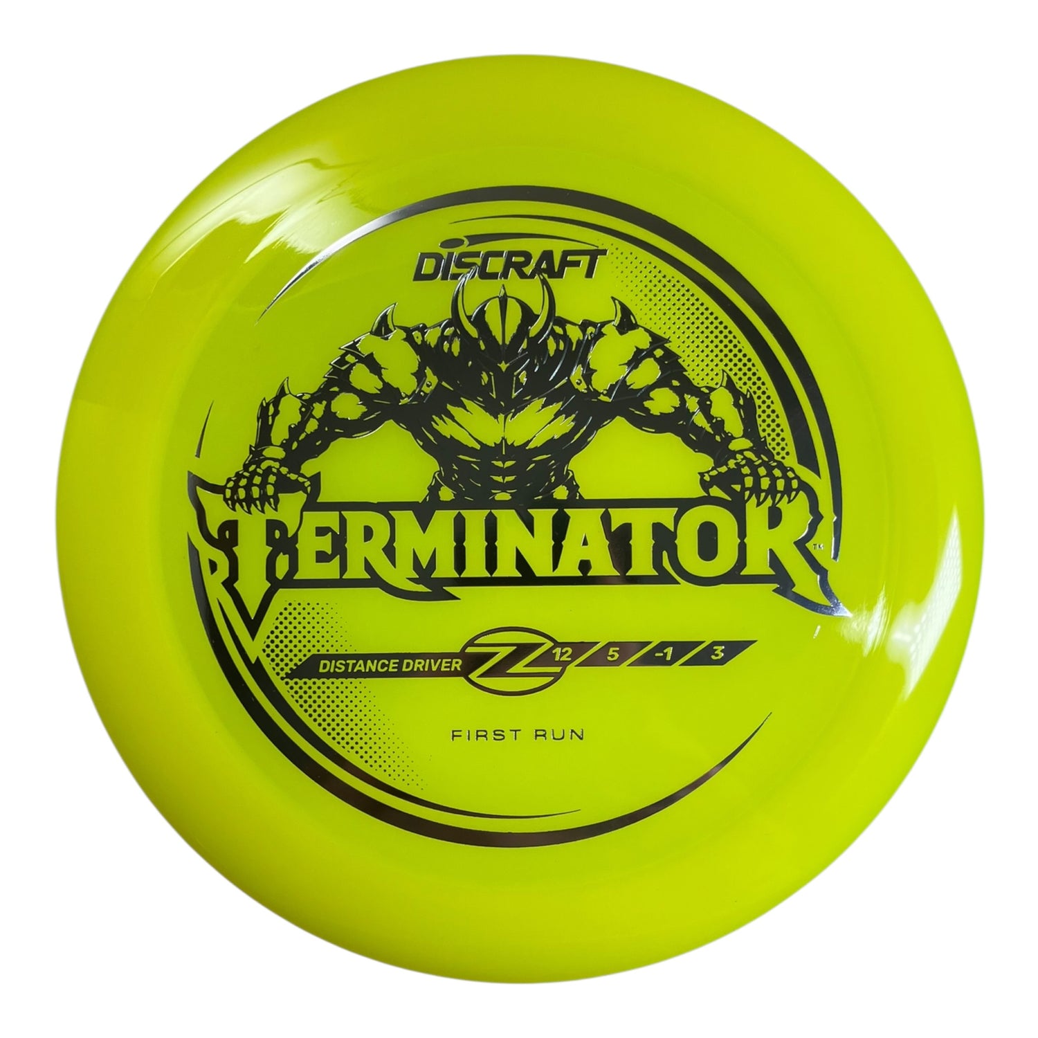 Discraft Terminator | Z Line | Yellow/Silver 173g (First Run) Disc Golf