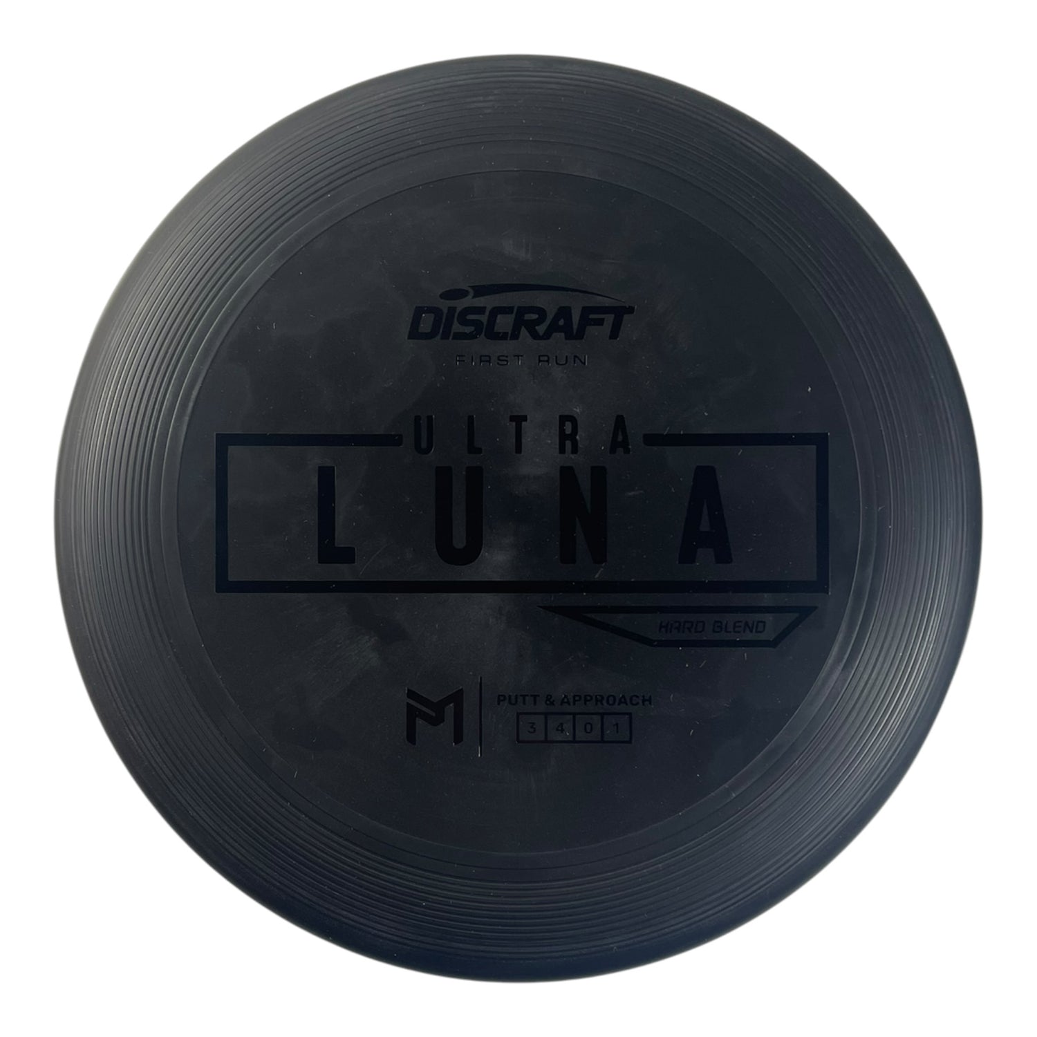 Discraft UltraLuna | Putter Line Hard | Black/Black 169g (First Run) Disc Golf