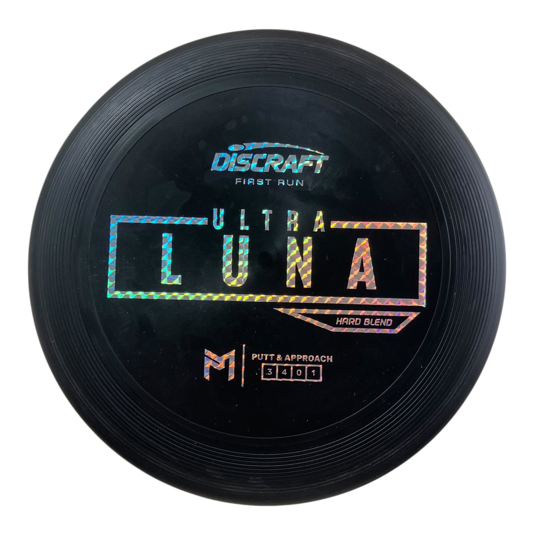 Discraft UltraLuna | Putter Line Hard | Black/Metal 171-172g (First Run) Disc Golf
