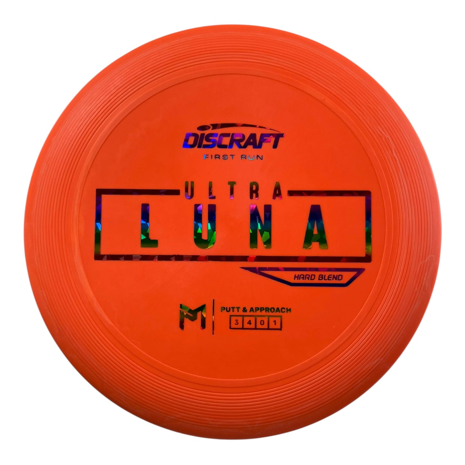 Discraft UltraLuna | Putter Line Hard | Orange/Rainbow 169g (First Run) Disc Golf