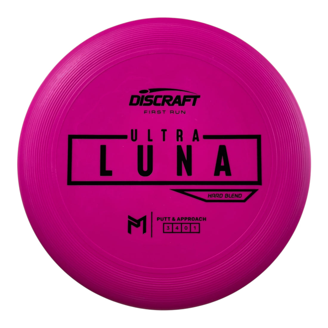 Discraft UltraLuna | Putter Line Hard | Pink/Black 172g (First Run) Disc Golf