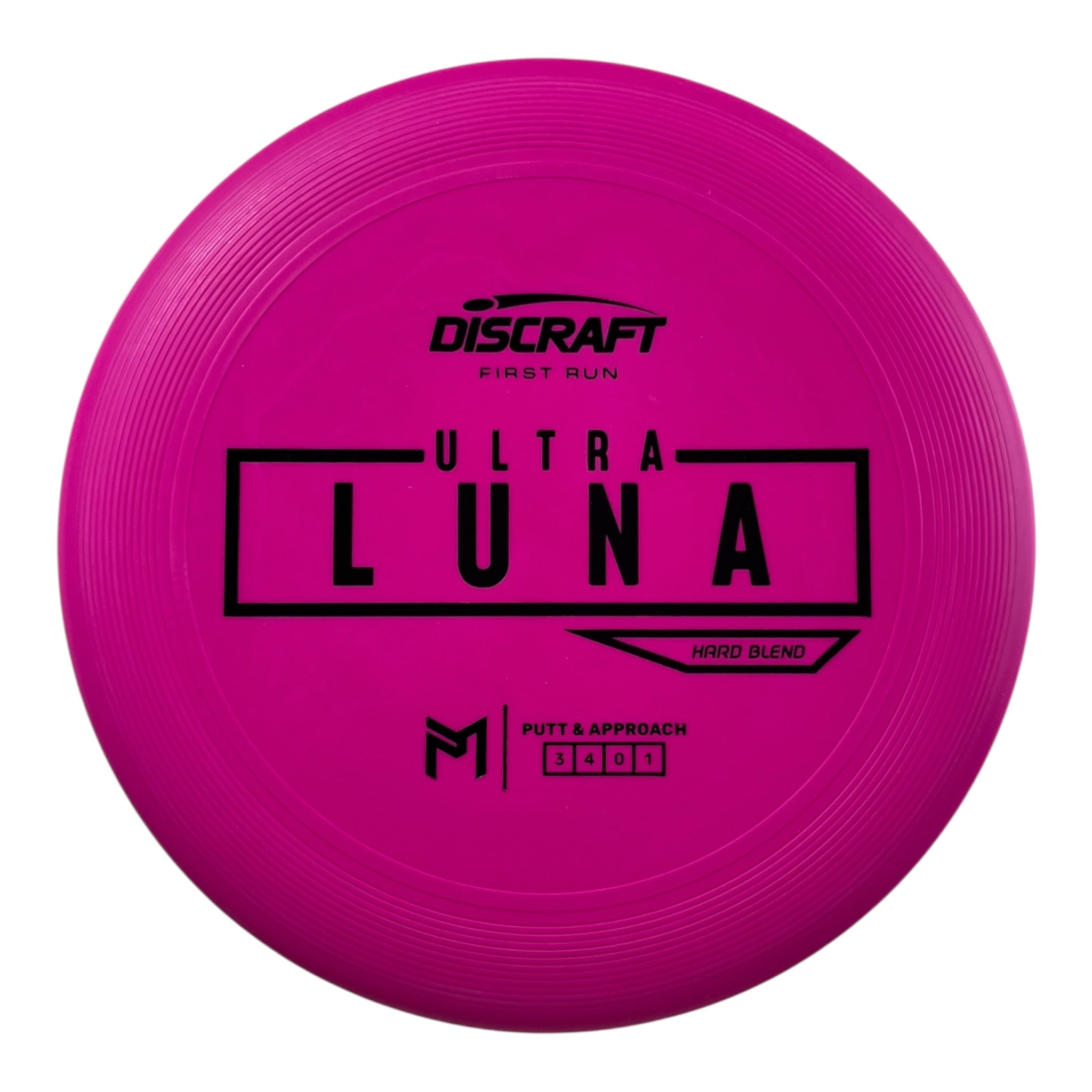 Discraft UltraLuna | Putter Line Hard | Pink/Black 172g (First Run) Disc Golf