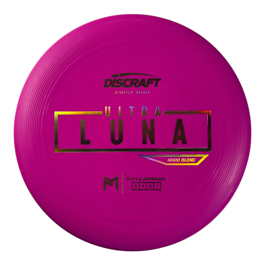 Discraft UltraLuna | Putter Line Hard | Pink/Gold Holo 174-175g (First Run) Disc Golf