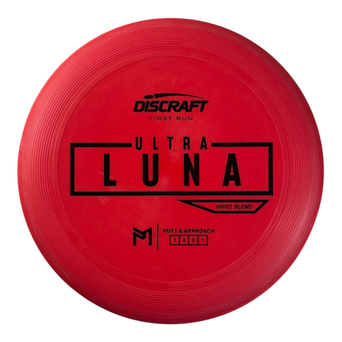 Discraft UltraLuna | Putter Line Hard | Red/Black 168-169g (First Run) Disc Golf