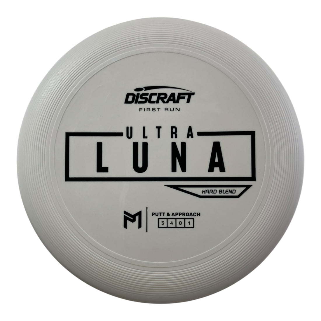 Discraft UltraLuna | Putter Line Hard | White/Black 167-170g (First Run) Disc Golf