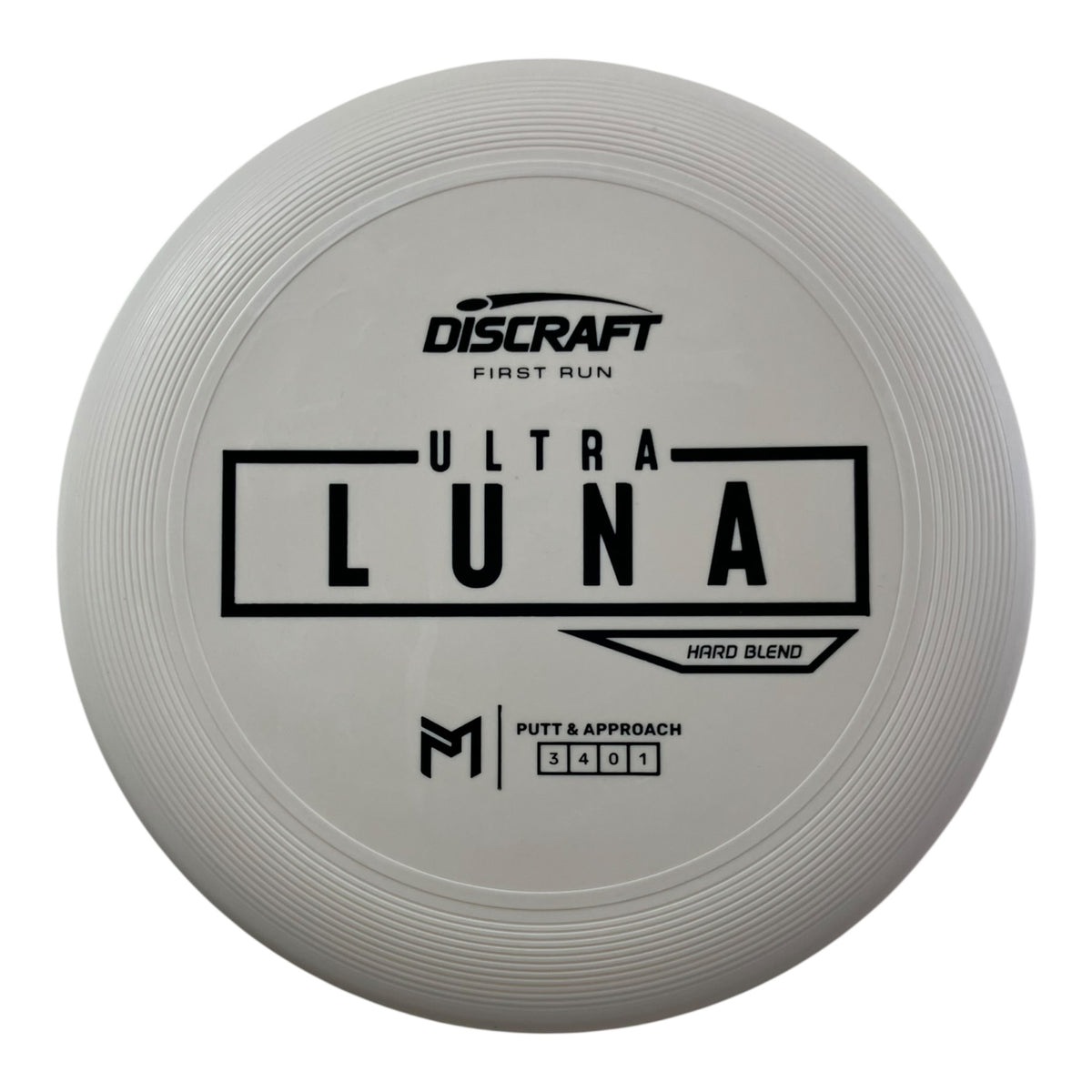 Discraft UltraLuna | Putter Line Hard | White/Black 167-170g (First Run) Disc Golf