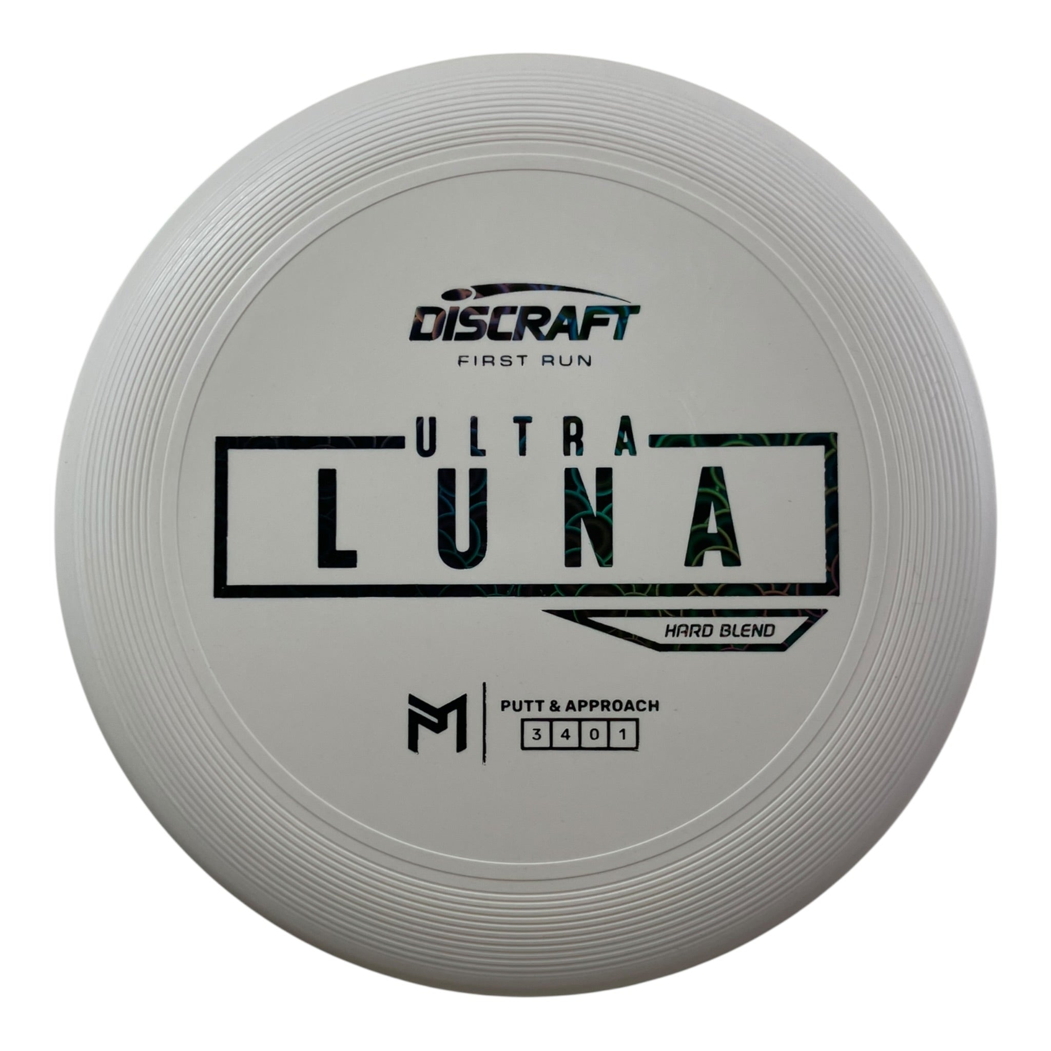 Discraft UltraLuna | Putter Line Hard | White/Circles 173g (First Run) Disc Golf