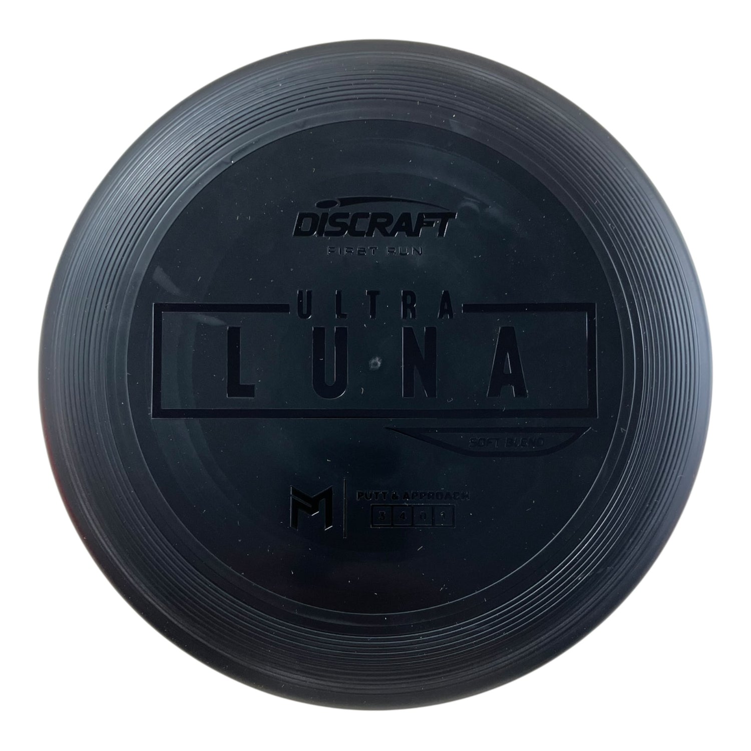 Discraft UltraLuna | Putter Line Soft | Black/Black 174g (First Run) Disc Golf