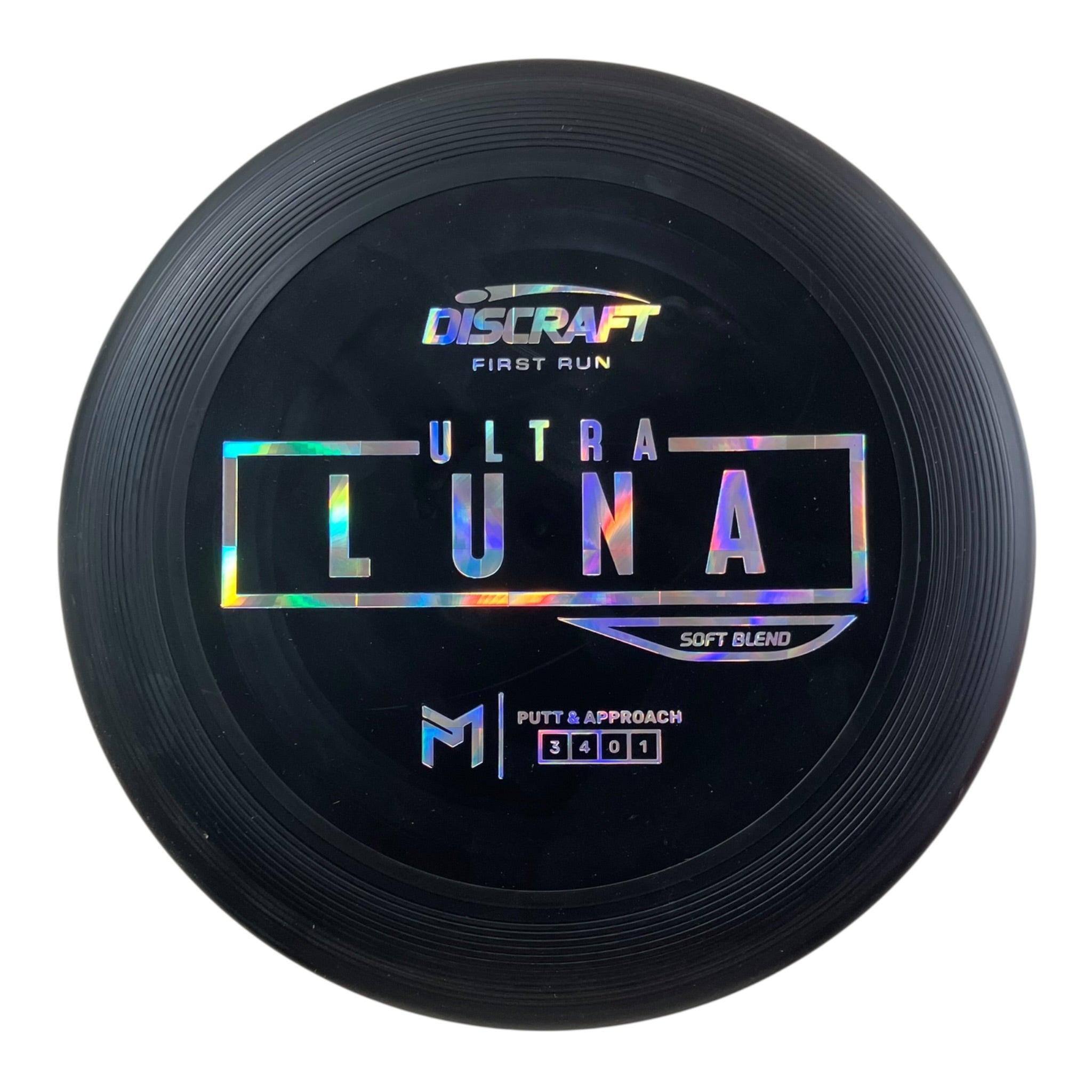 Discraft UltraLuna | Putter Line Soft | Black/Holo 169g (First Run) Disc Golf