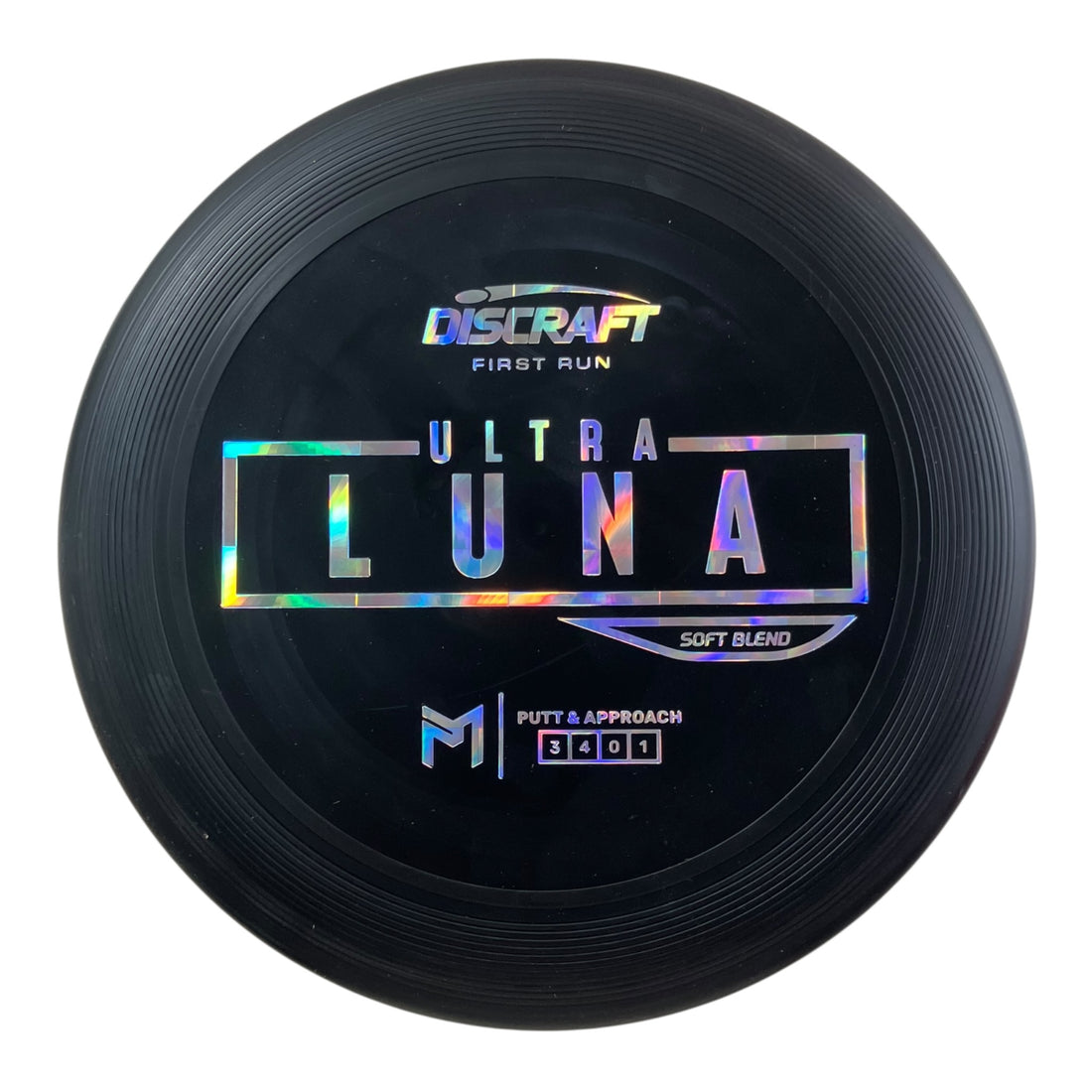 Discraft UltraLuna | Putter Line Soft | Black/Holo 169g (First Run) Disc Golf