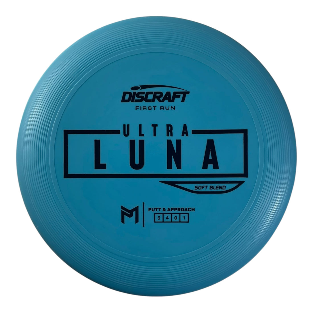 Discraft UltraLuna | Putter Line Soft | Blue/Black 173-174g (First Run) Disc Golf