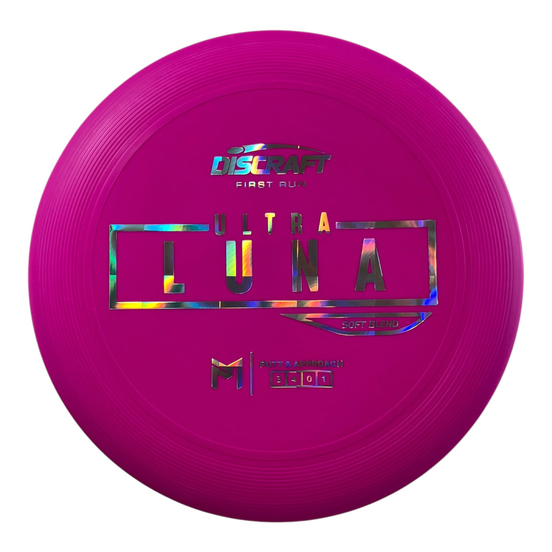 Discraft UltraLuna | Putter Line Soft | Pink/Holo 170g (First Run) Disc Golf