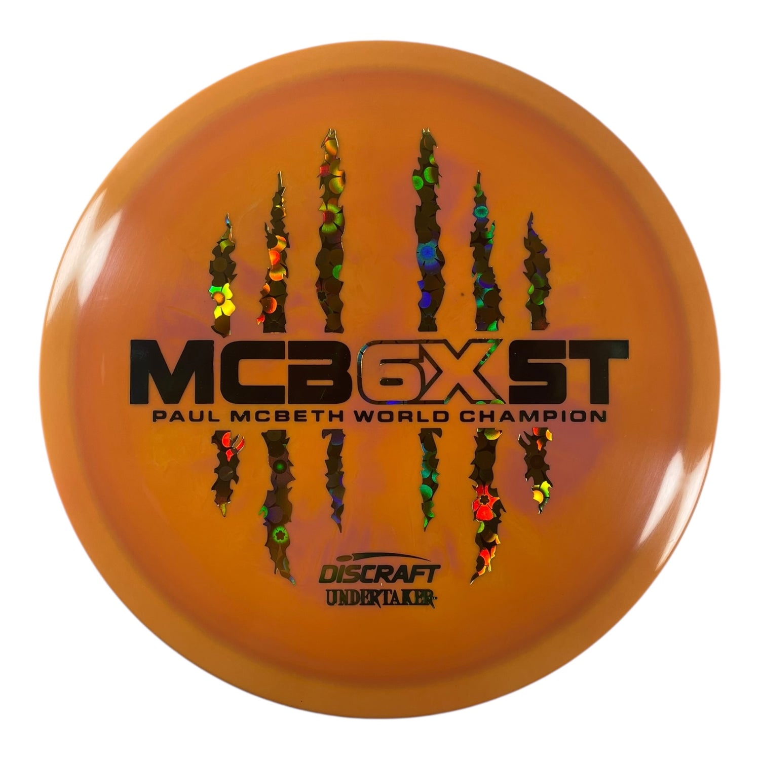Discraft Undertaker | ESP | Orange/Flowers 174g (Paul McBeth 6x Claw) Disc Golf