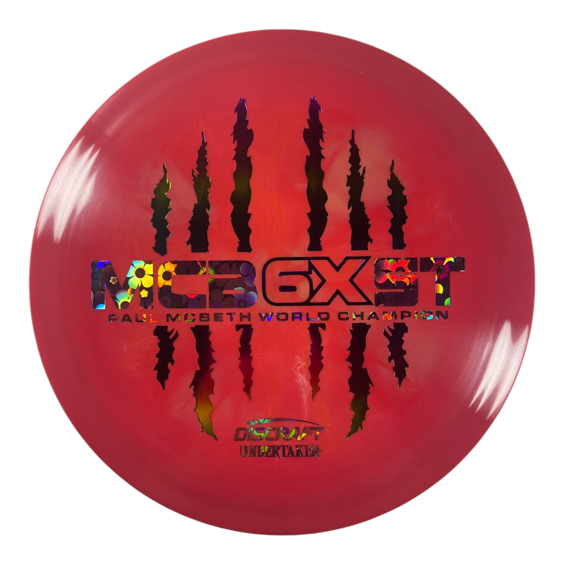 Discraft Undertaker | ESP | Pink/Rainbow 173g (Paul McBeth 6x Claw) Disc Golf