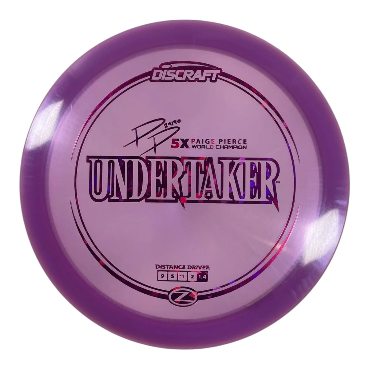 Discraft Undertaker | Z Line | Purple/Pink Holo 174g (Paige Pierce) Disc Golf