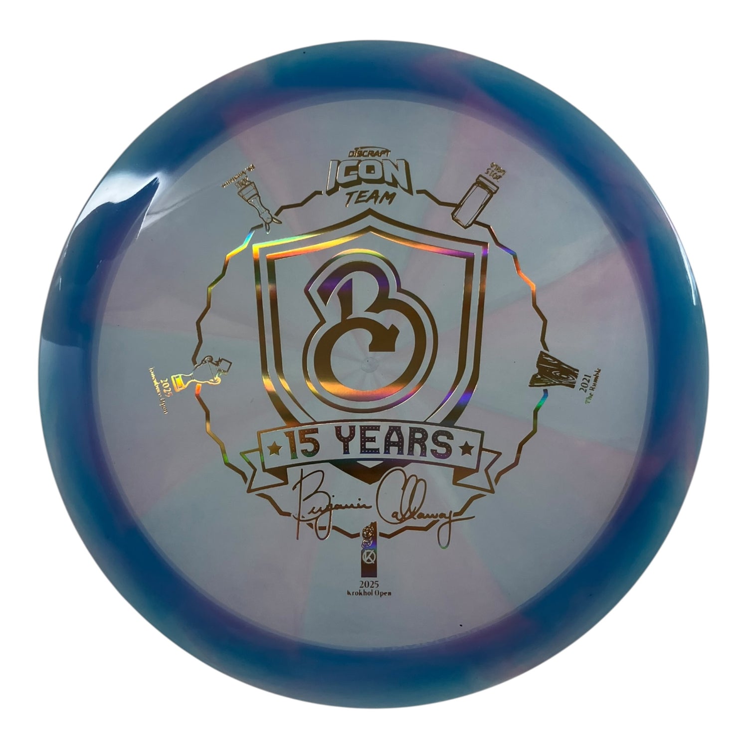 Discraft Undertaker | Z Swirl | Blue/Gold 174g (Ben Callaway) Disc Golf