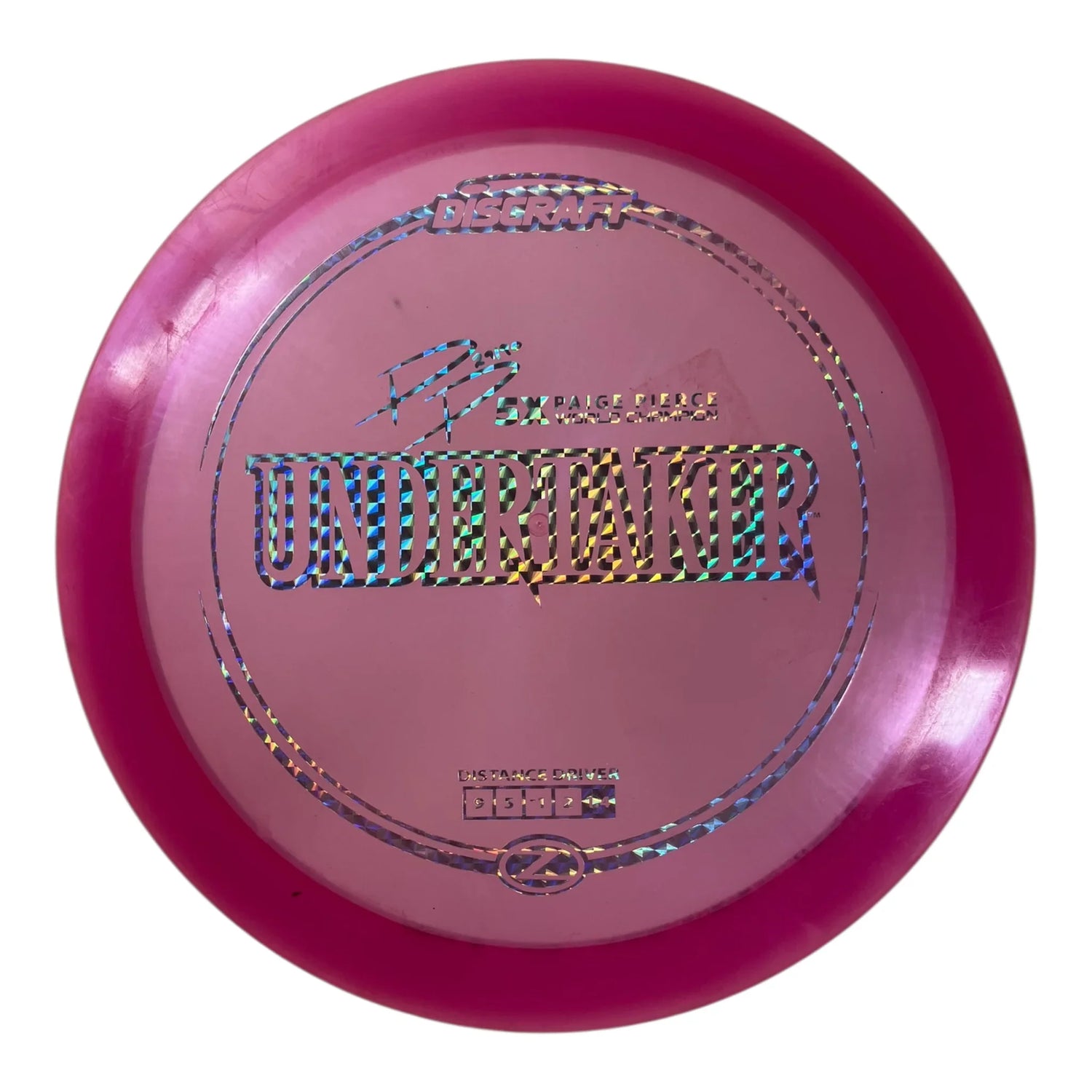 Discraft Undertaker - Used Fair | Z | Pink/Holo 175g (Paige Pierce) Disc Golf