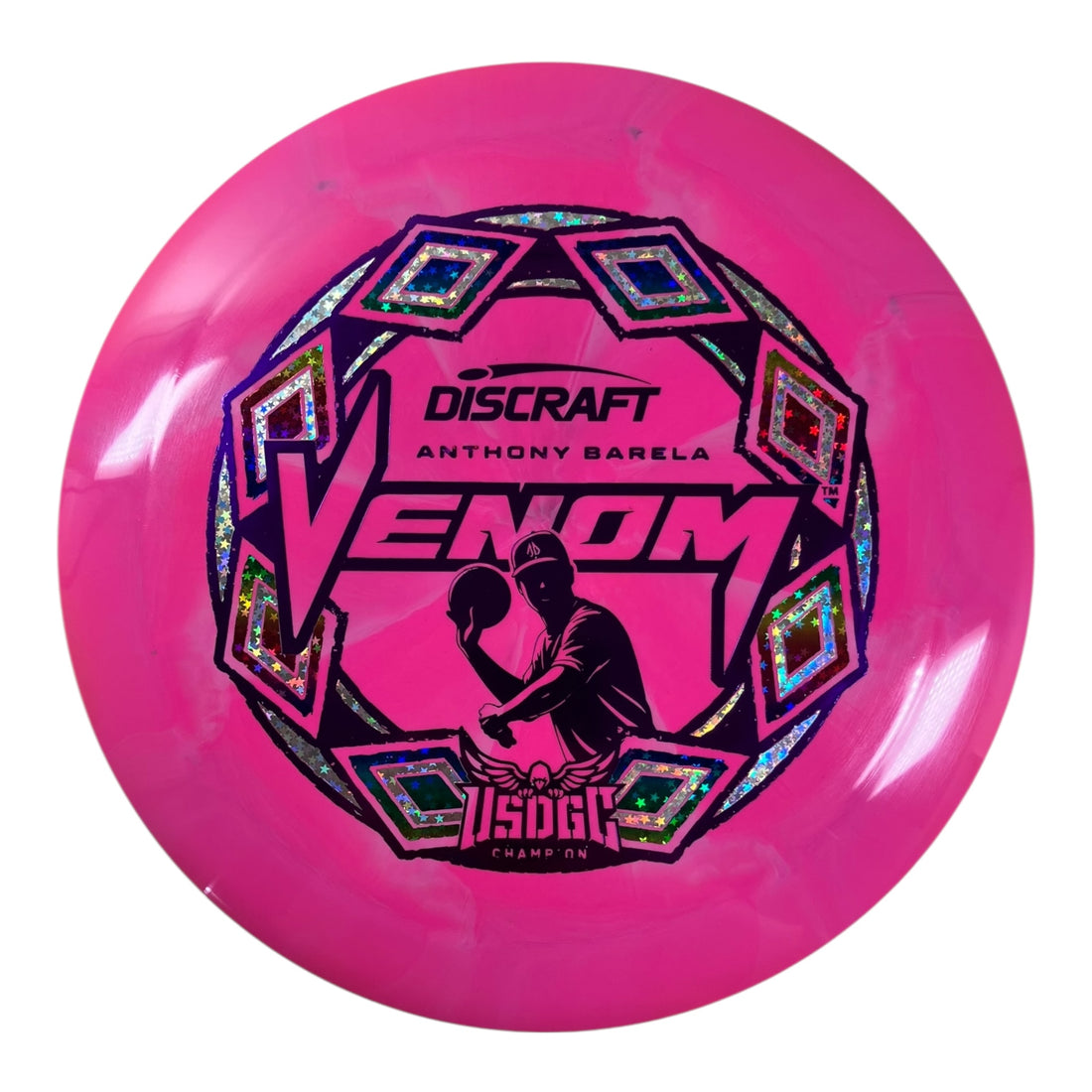 Discraft Venom | ESP Swirl | Pink/Multi 174g (Anthony Barela USDGC) Disc Golf