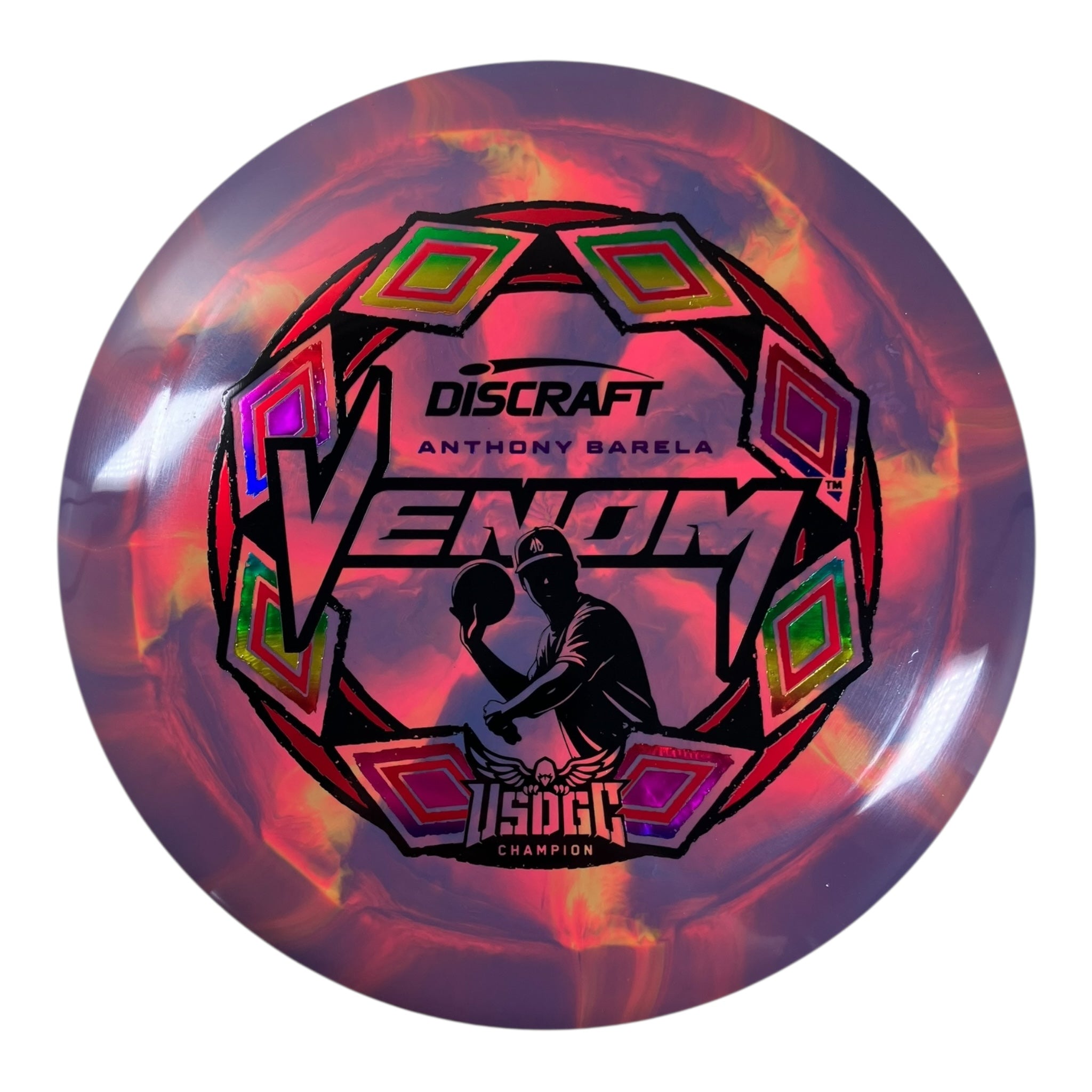 Discraft Venom | ESP Swirl | Purple/Sunset 174g (Anthony Barela USDGC) Disc Golf