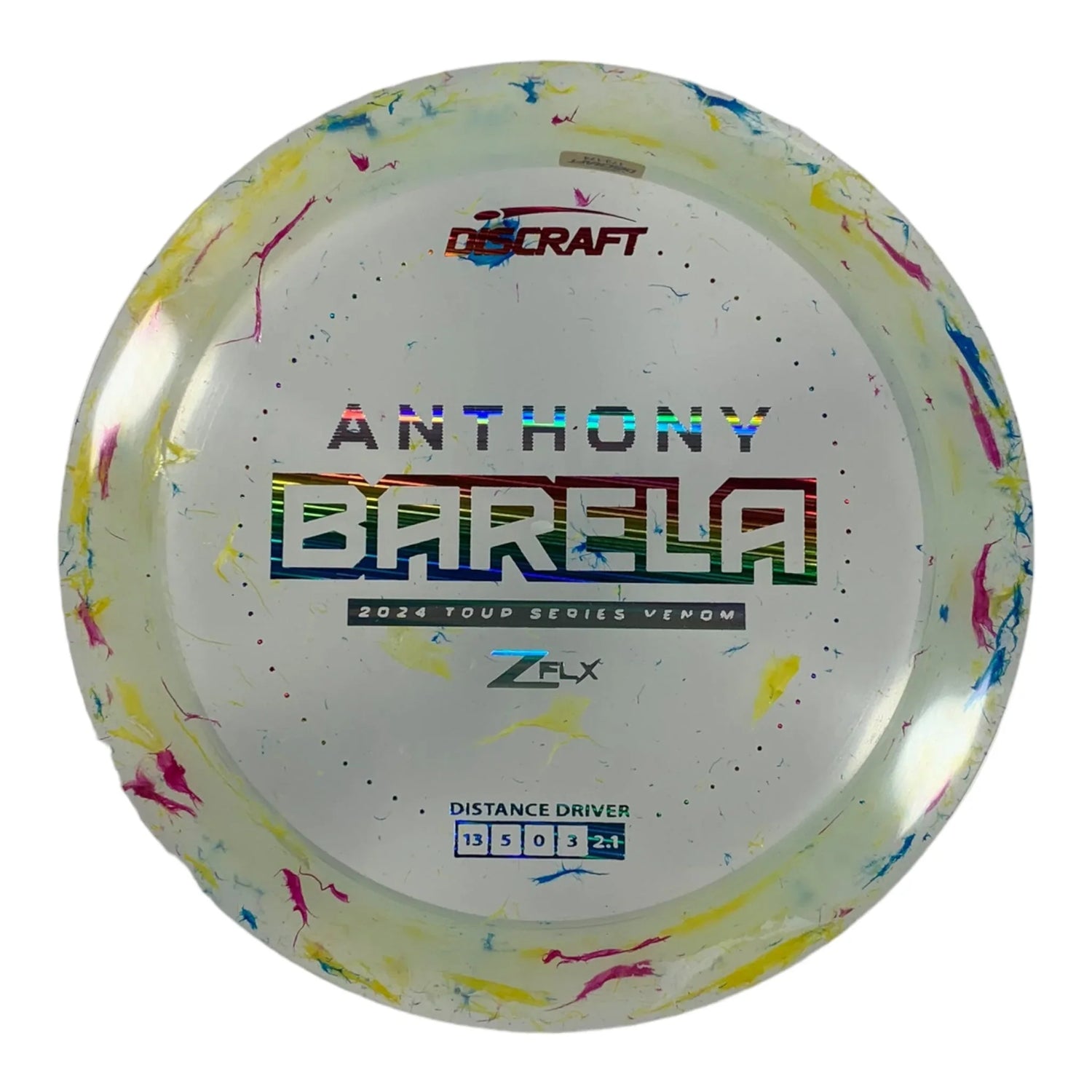Discraft Venom | Jawbreaker Z FLX | Yellow/Rainbow 174g (Anthony Barela) Disc Golf