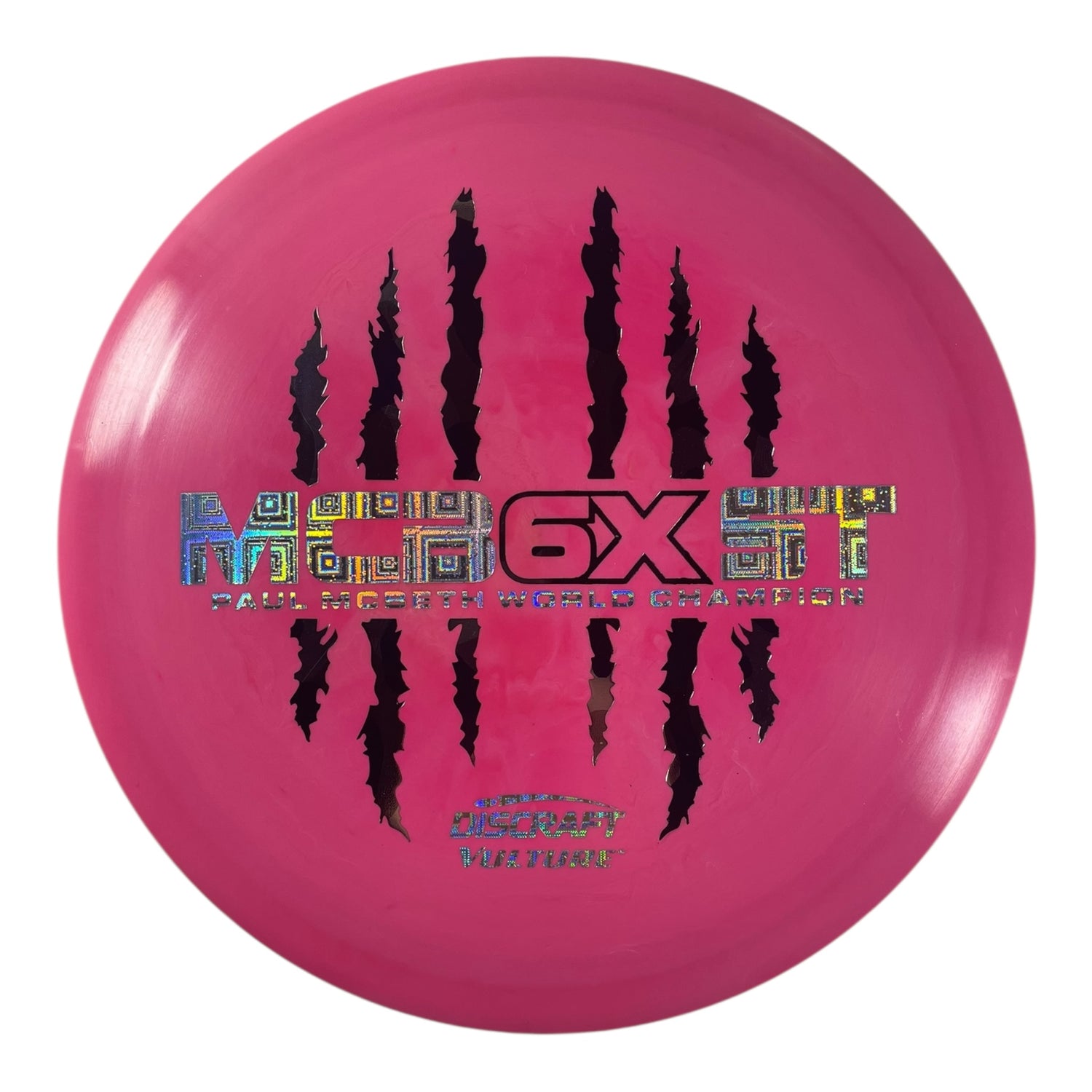 Discraft Vulture | ESP | Pink/Multi 173g (Paul McBeth 6x Claw) Disc Golf