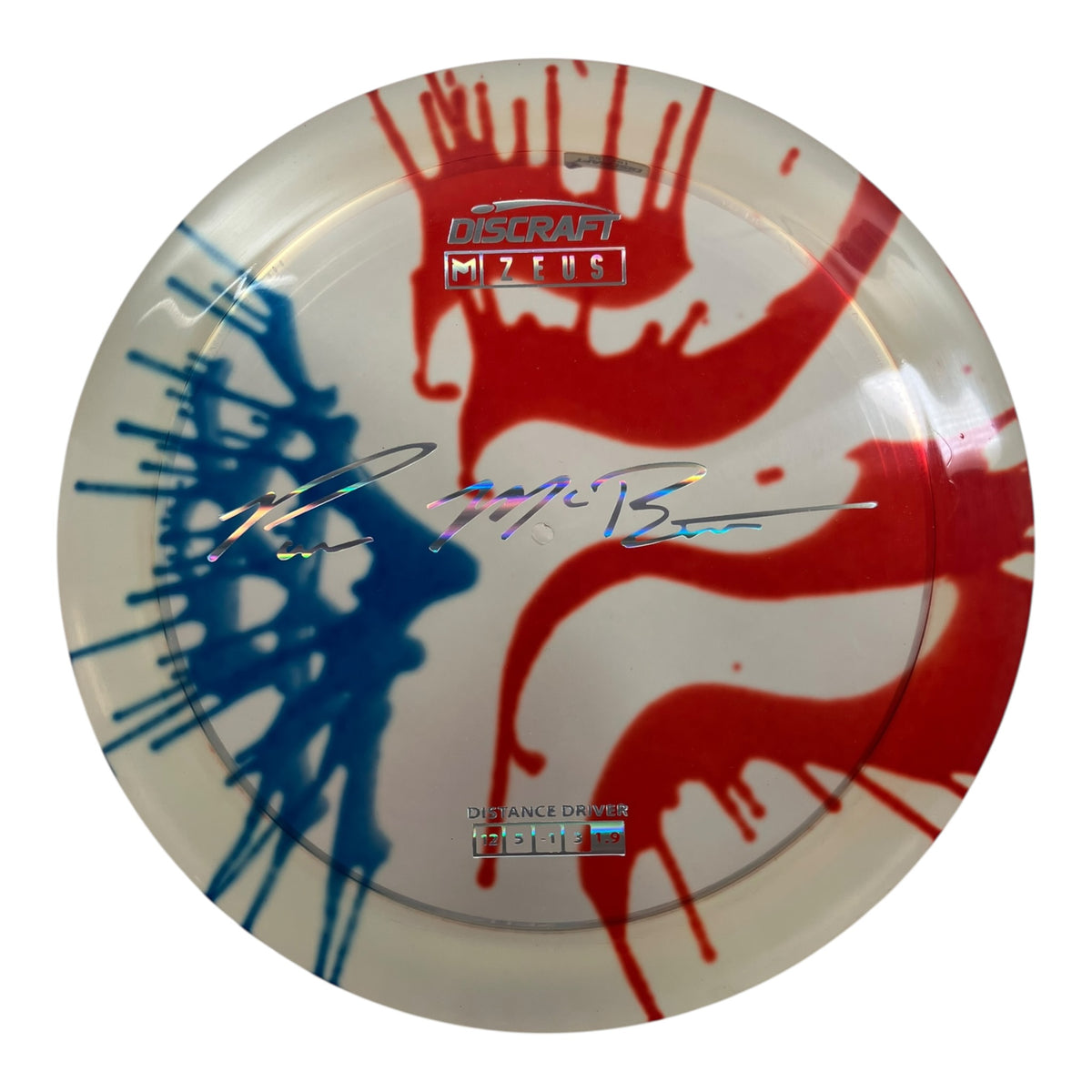 Discraft Zeus | Z Line Fly Dye | Clear/USA 168g (Paul McBeth) Disc Golf