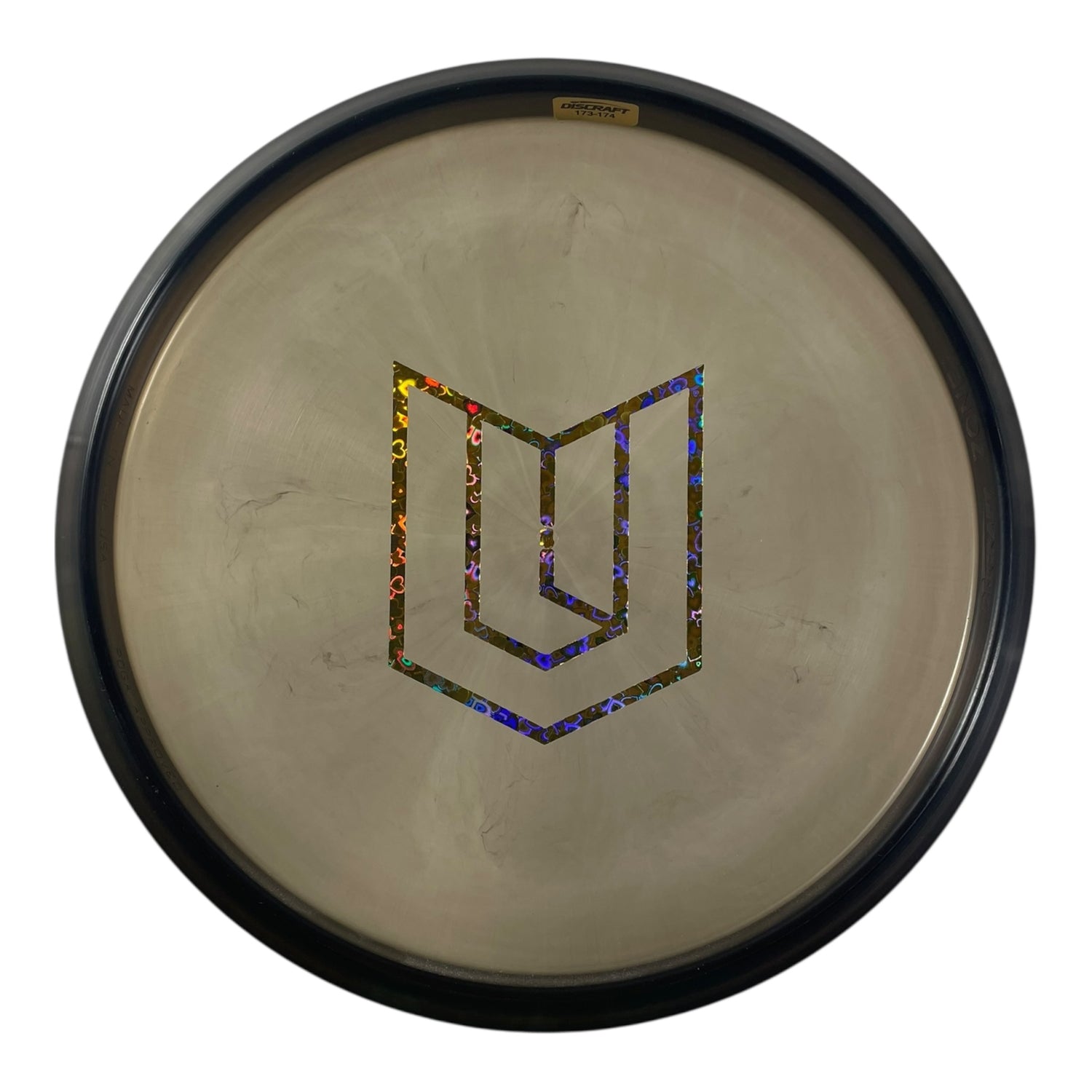Discraft Zone | CryZtal Z | Black/Hearts 174g (Uli Shield Bottom Stamp) Disc Golf